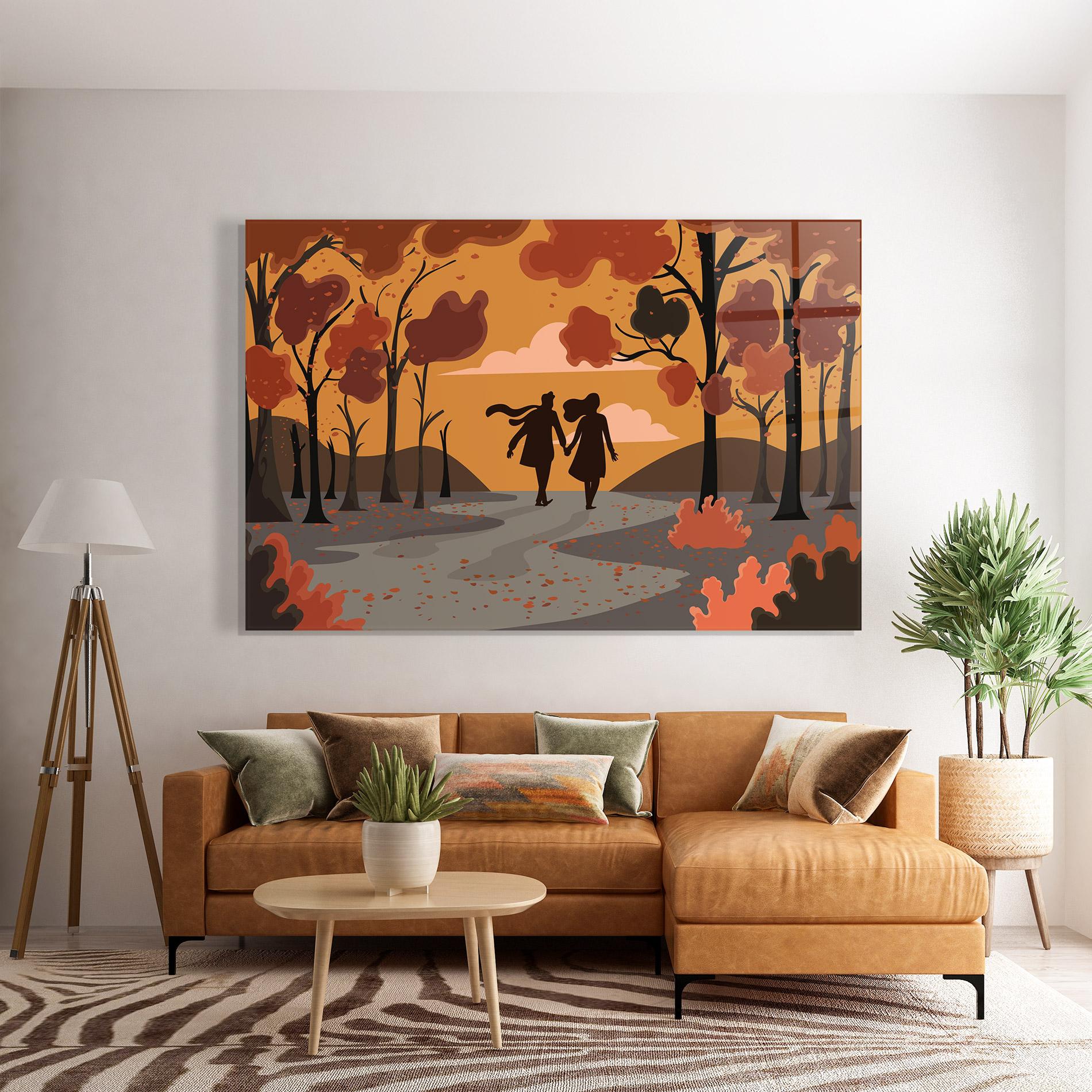 Glasbild Autumn Couple mockup 7