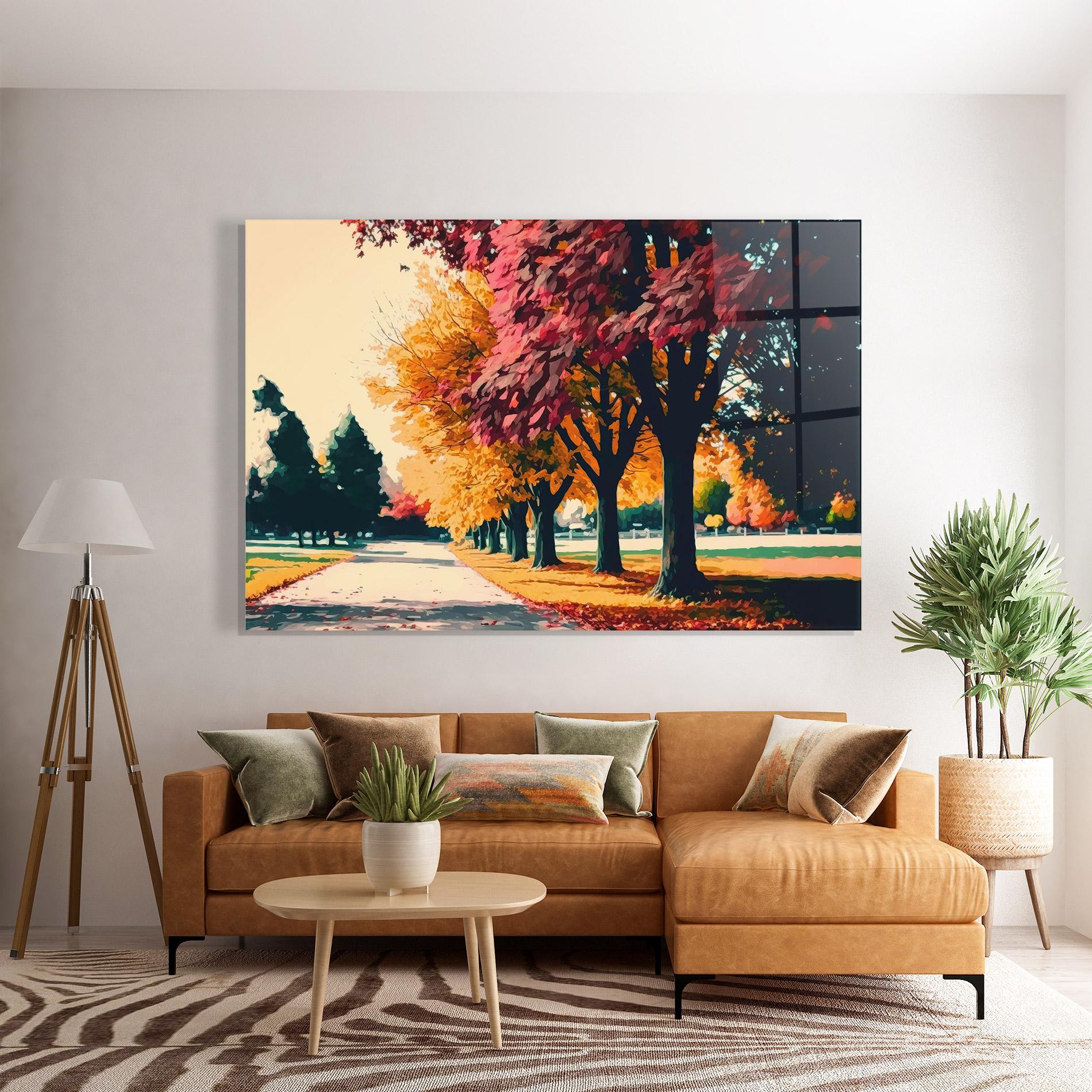 Glasbild Autumn Park mockup 7