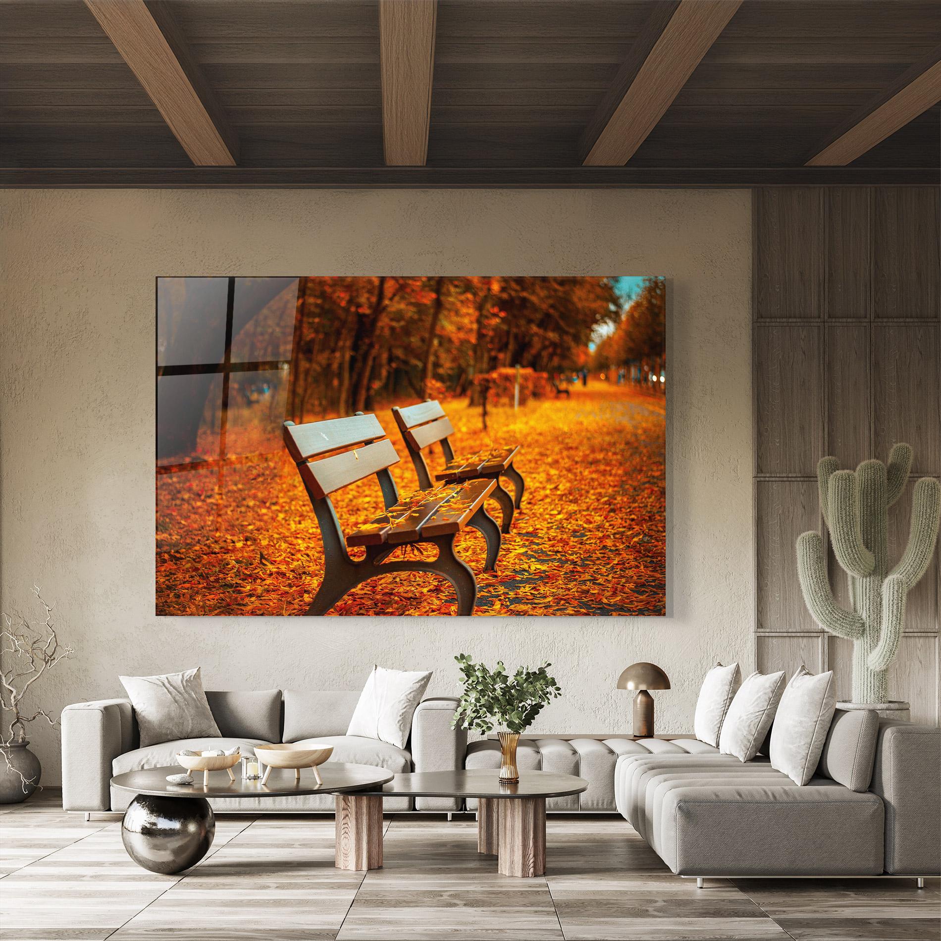Glasbild Autumn Bench View mockup 8