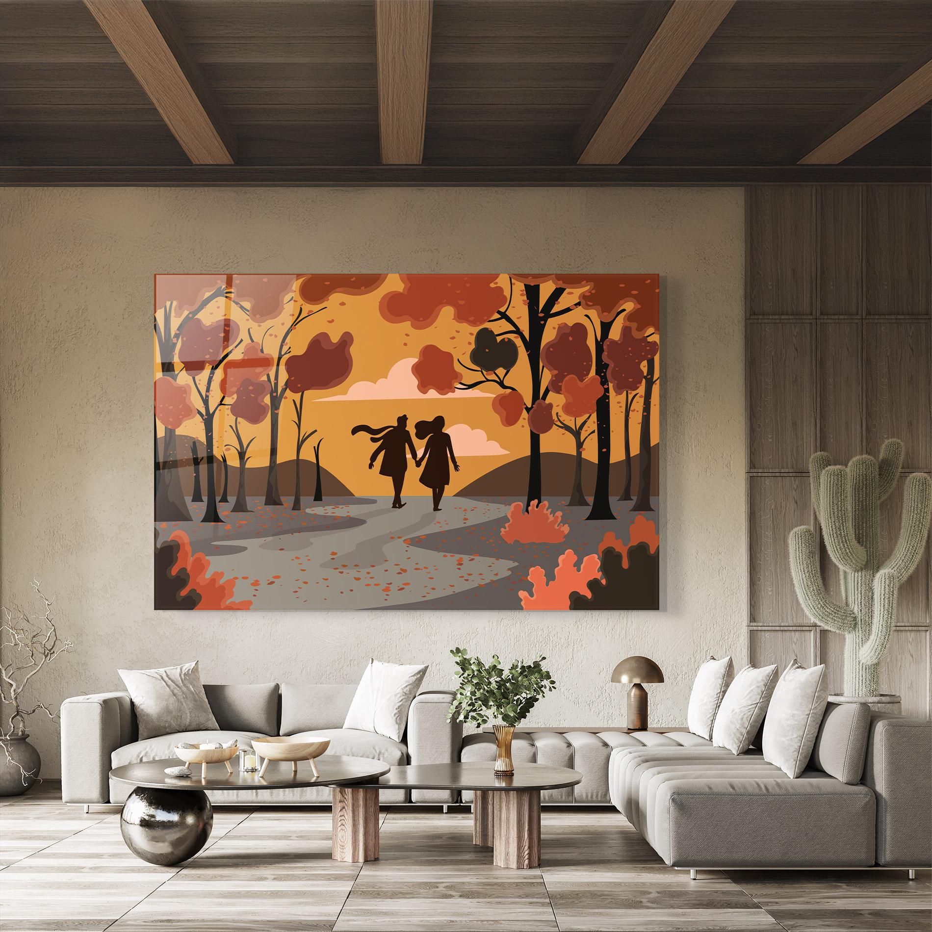 Glasbild Autumn Couple mockup 8