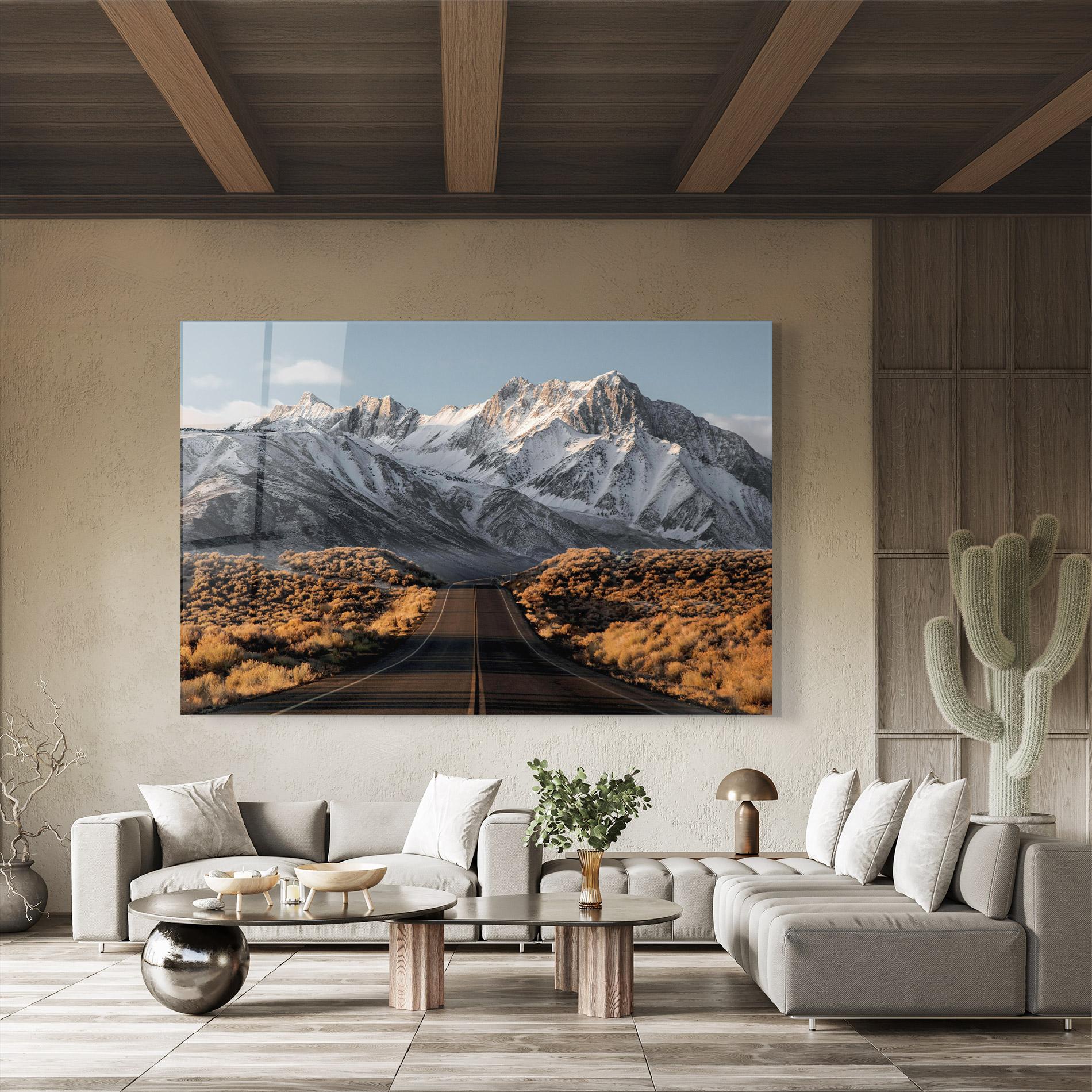 Glasbild Autumn Mountain View mockup 8