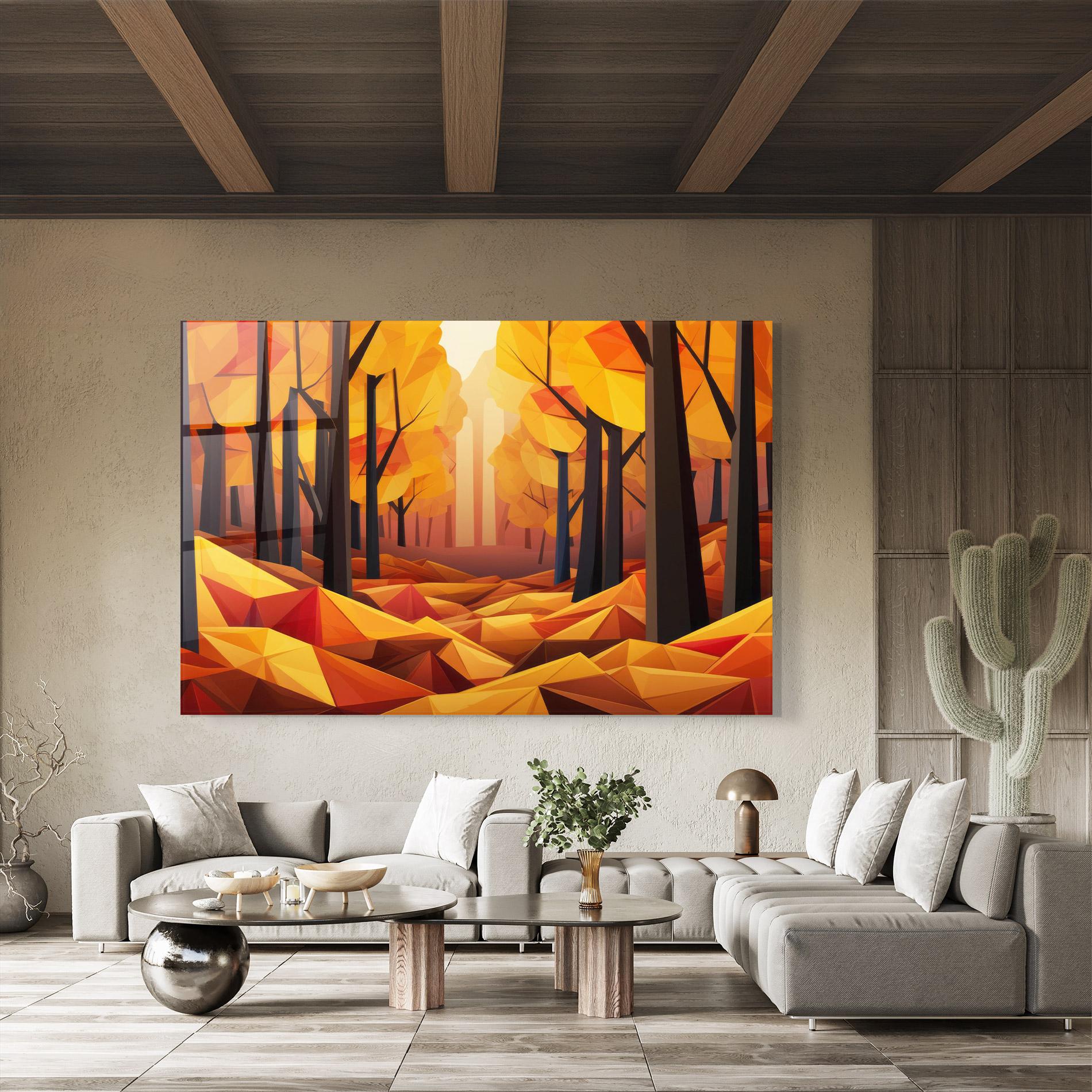 Glasbild Autumn Shapes mockup 8