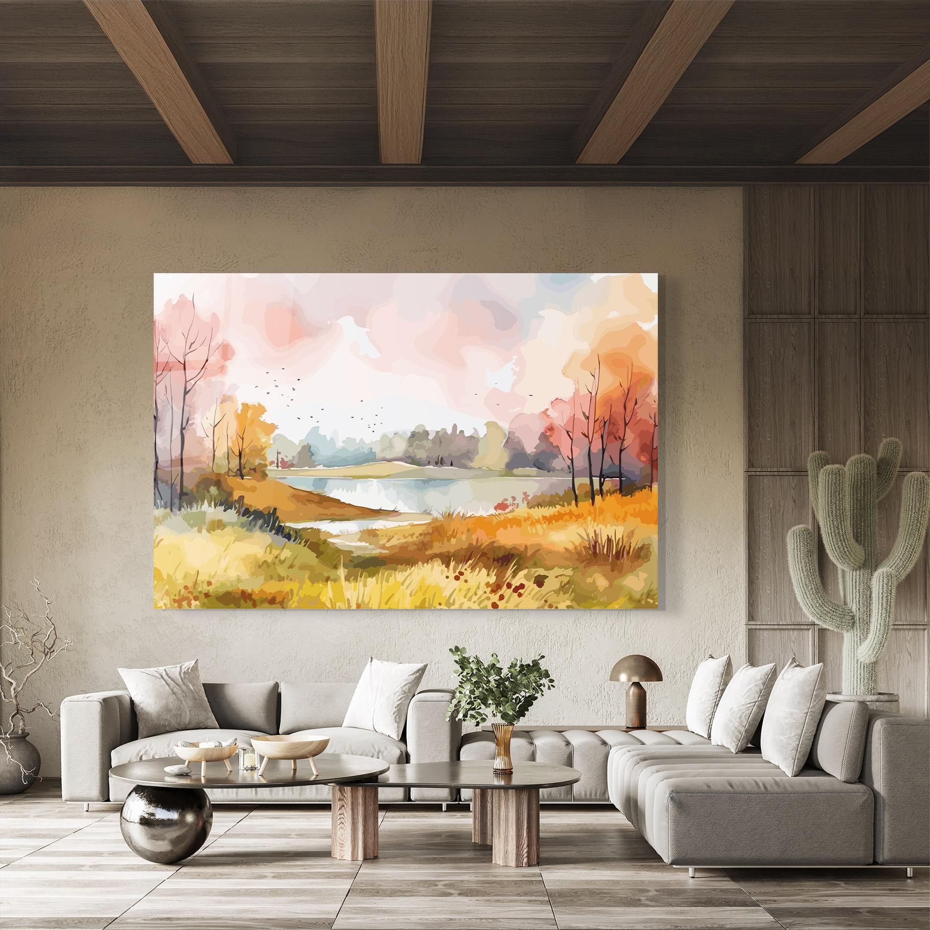 Glasbild Autumn Watercolor mockup 8