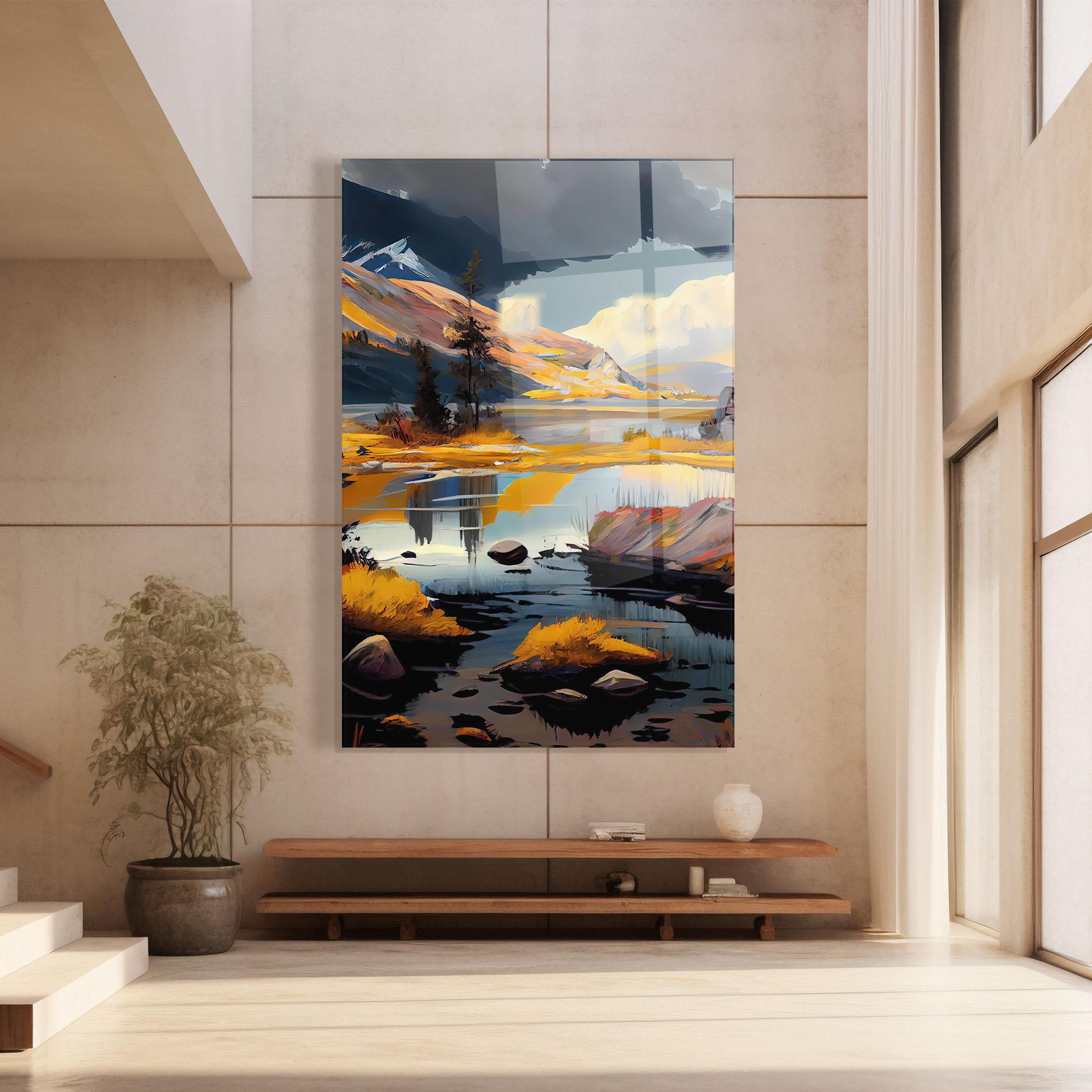 Glasbild Autumn Landscape mockup 8