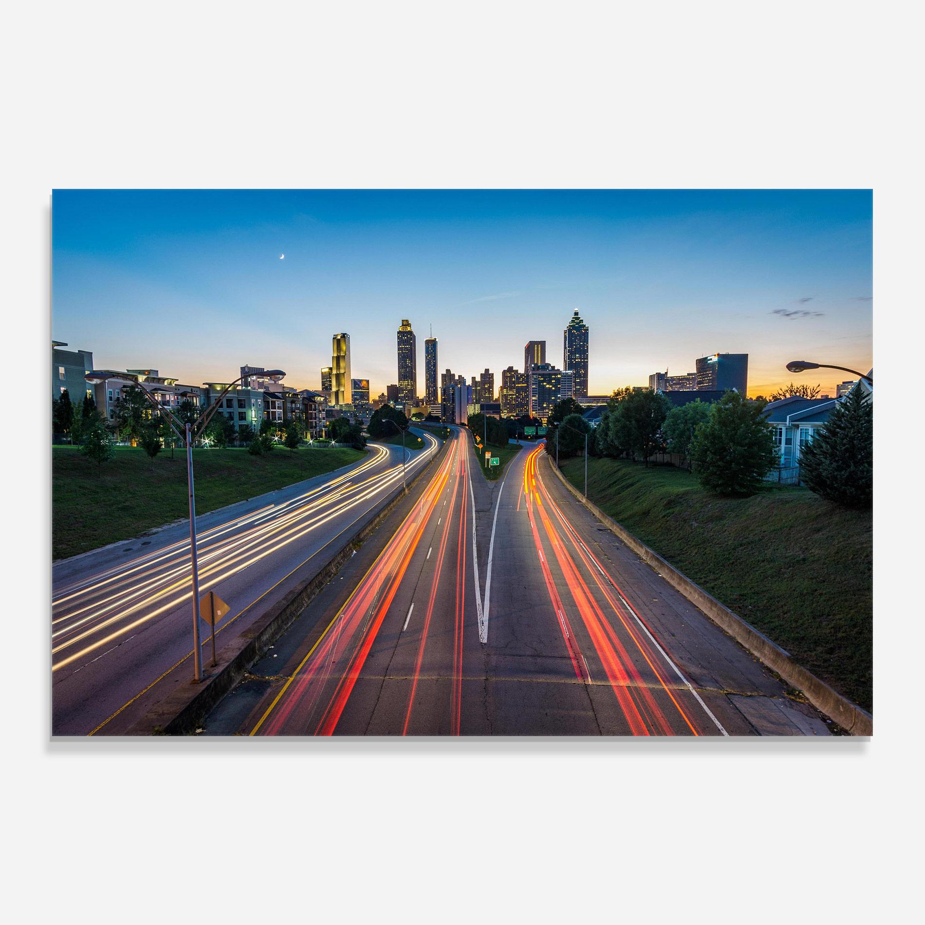 Glasbild Car Lights City mockup 0