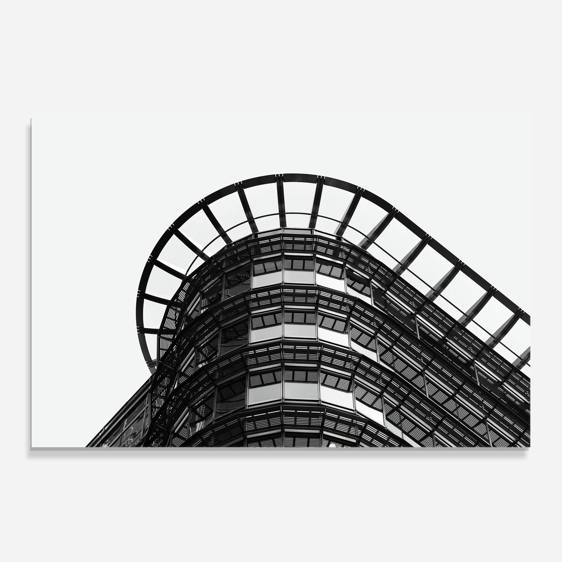 Glasbild Circle Grey Tower mockup 0