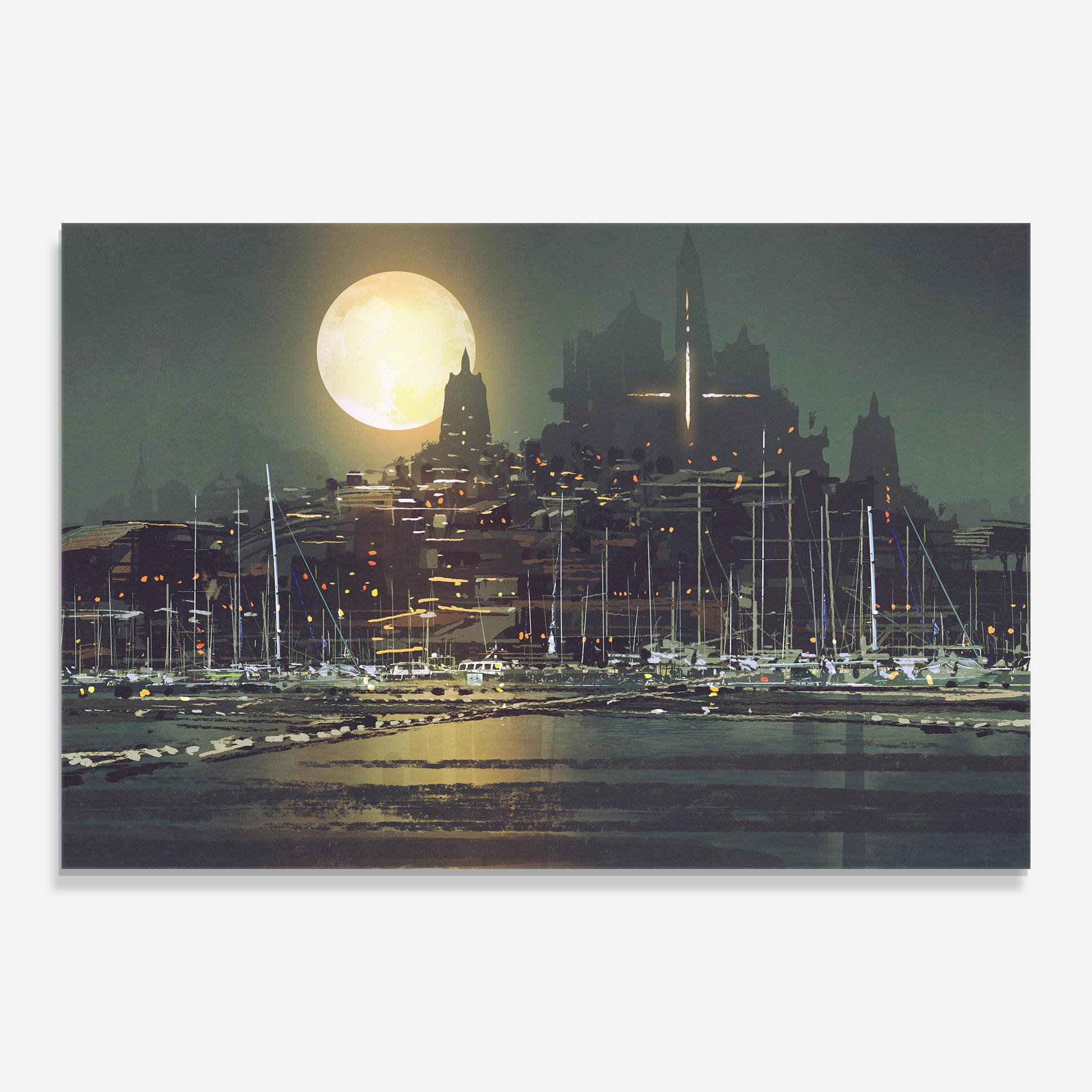 Glasbild City Port mockup 0