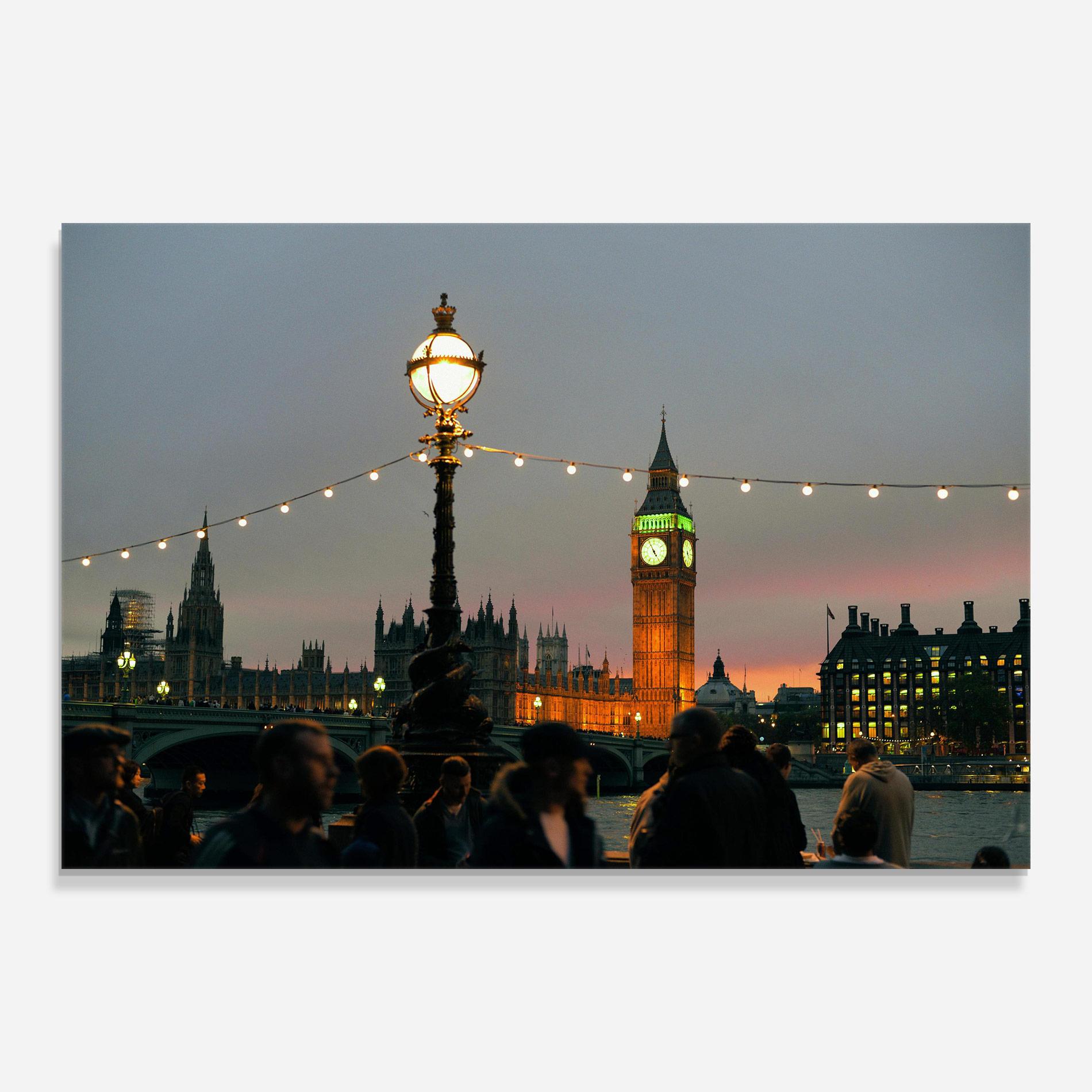 Glasbild Clock Lights mockup 0