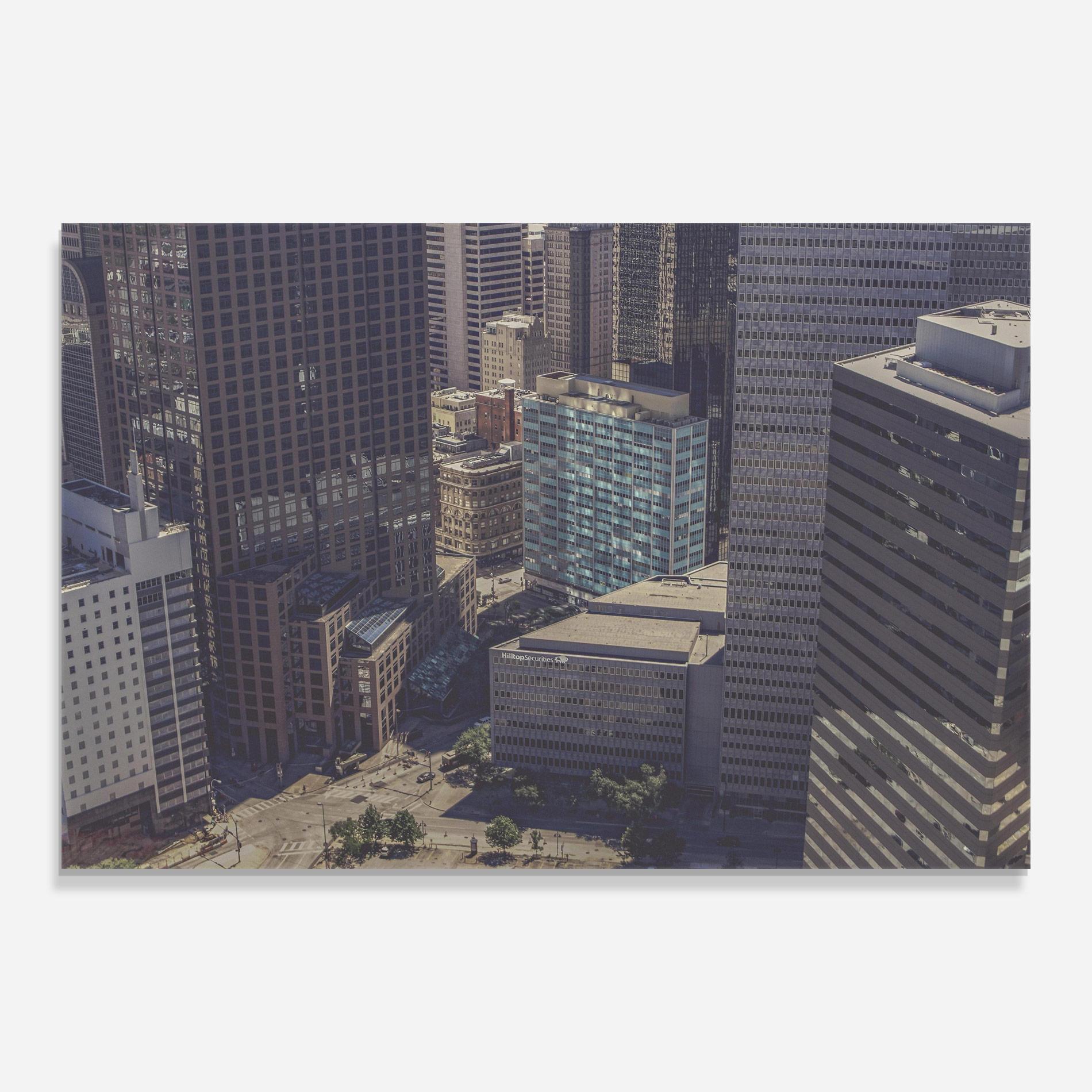 Glasbild Cream Light Building mockup 0