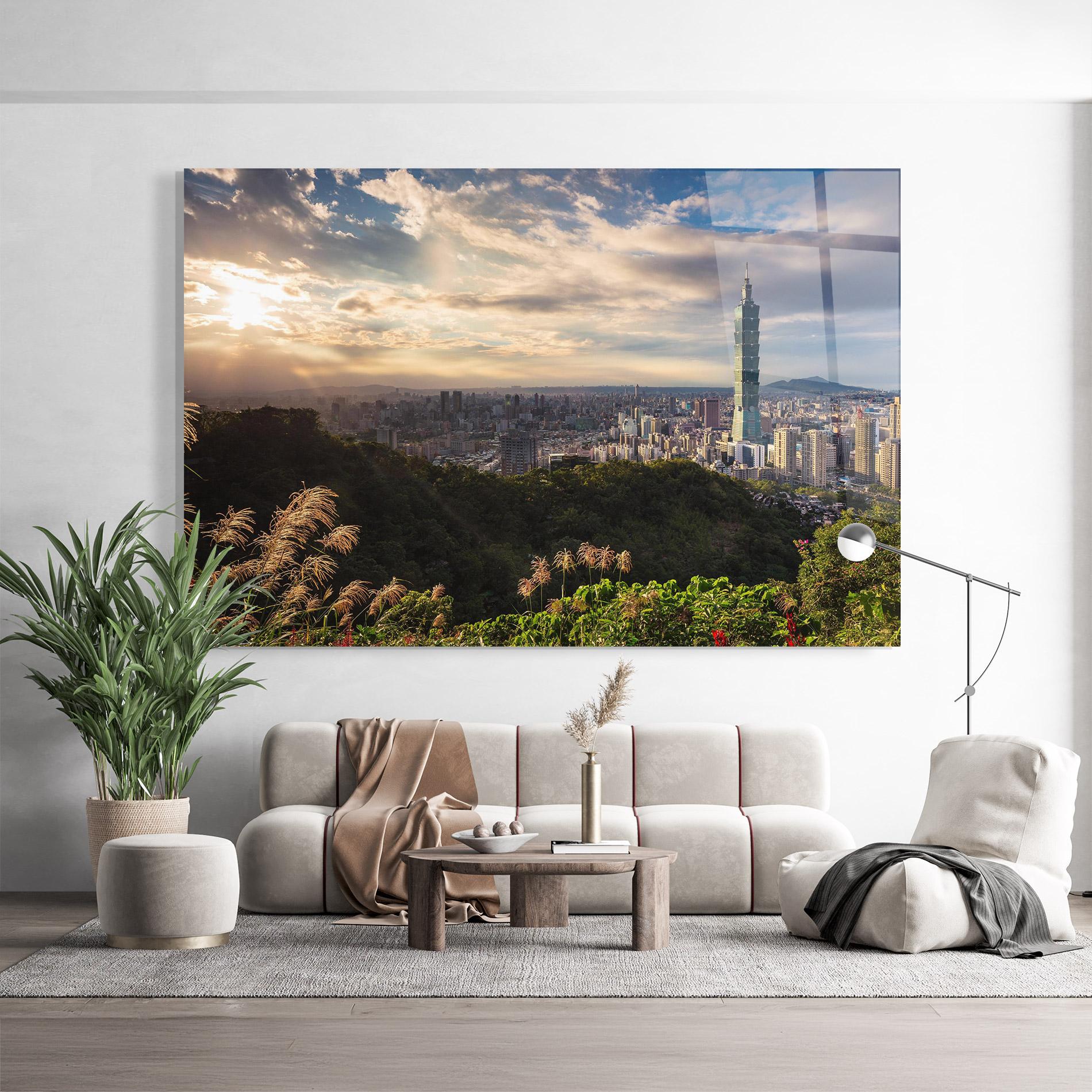 Glasbild Big Building Daylight mockup 9