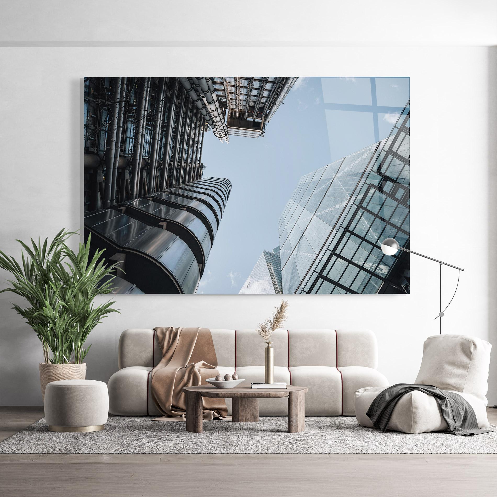 Glasbild Big Glass Building mockup 9