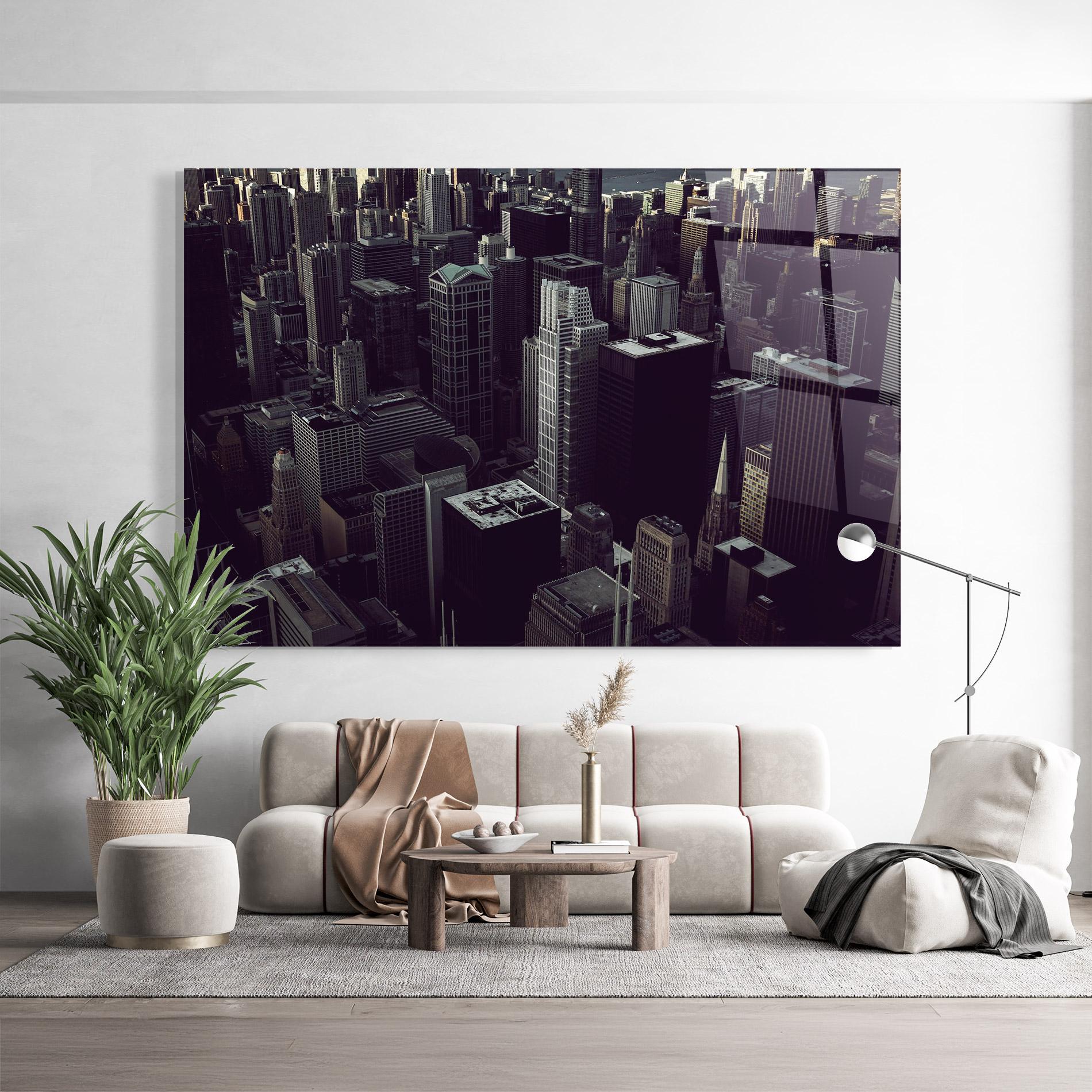 Glasbild Black Cream Building mockup 9