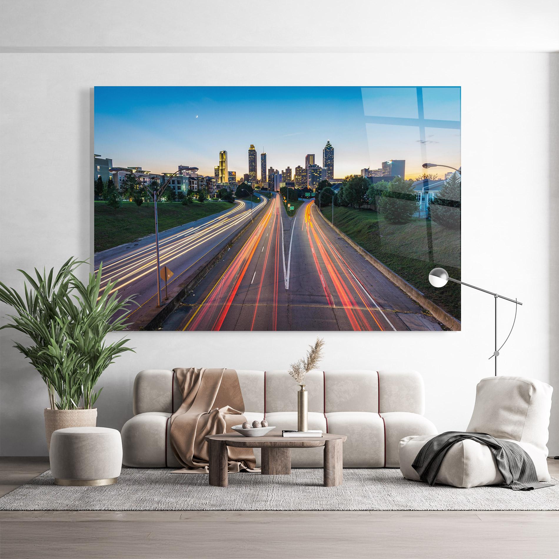 Glasbild Car Lights City mockup 9