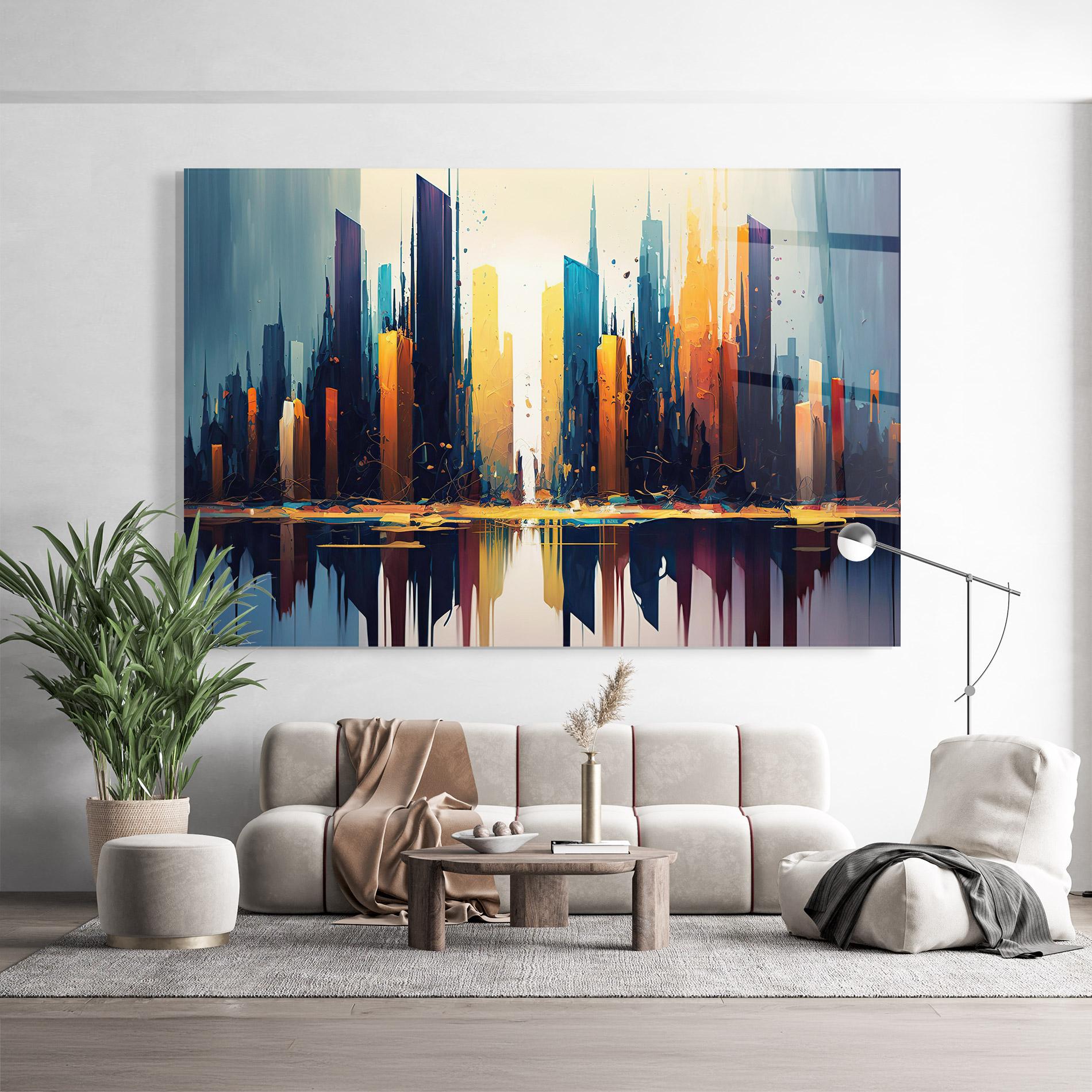 Glasbild City Pain Art mockup 9