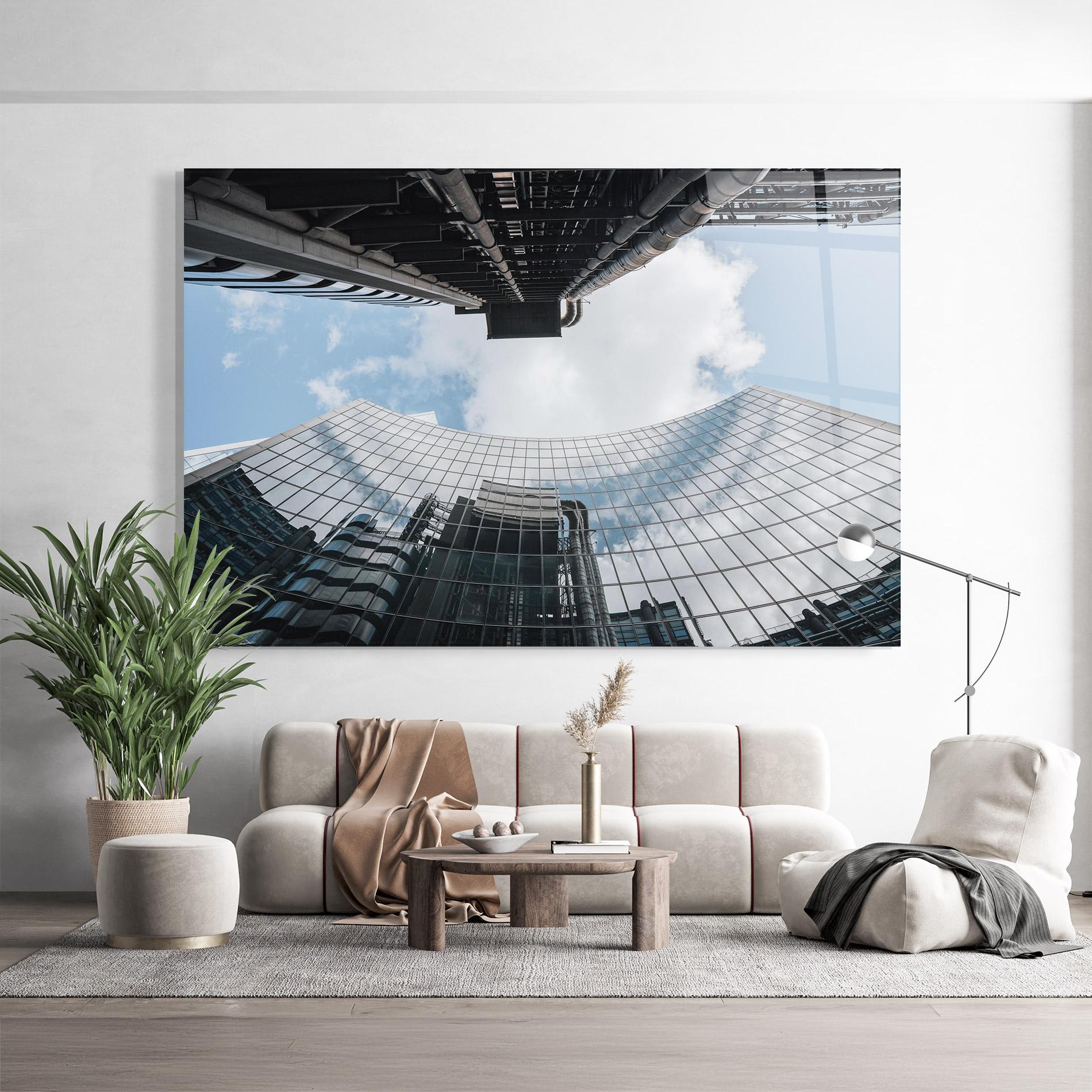 Glasbild Cloud Big Building mockup 9