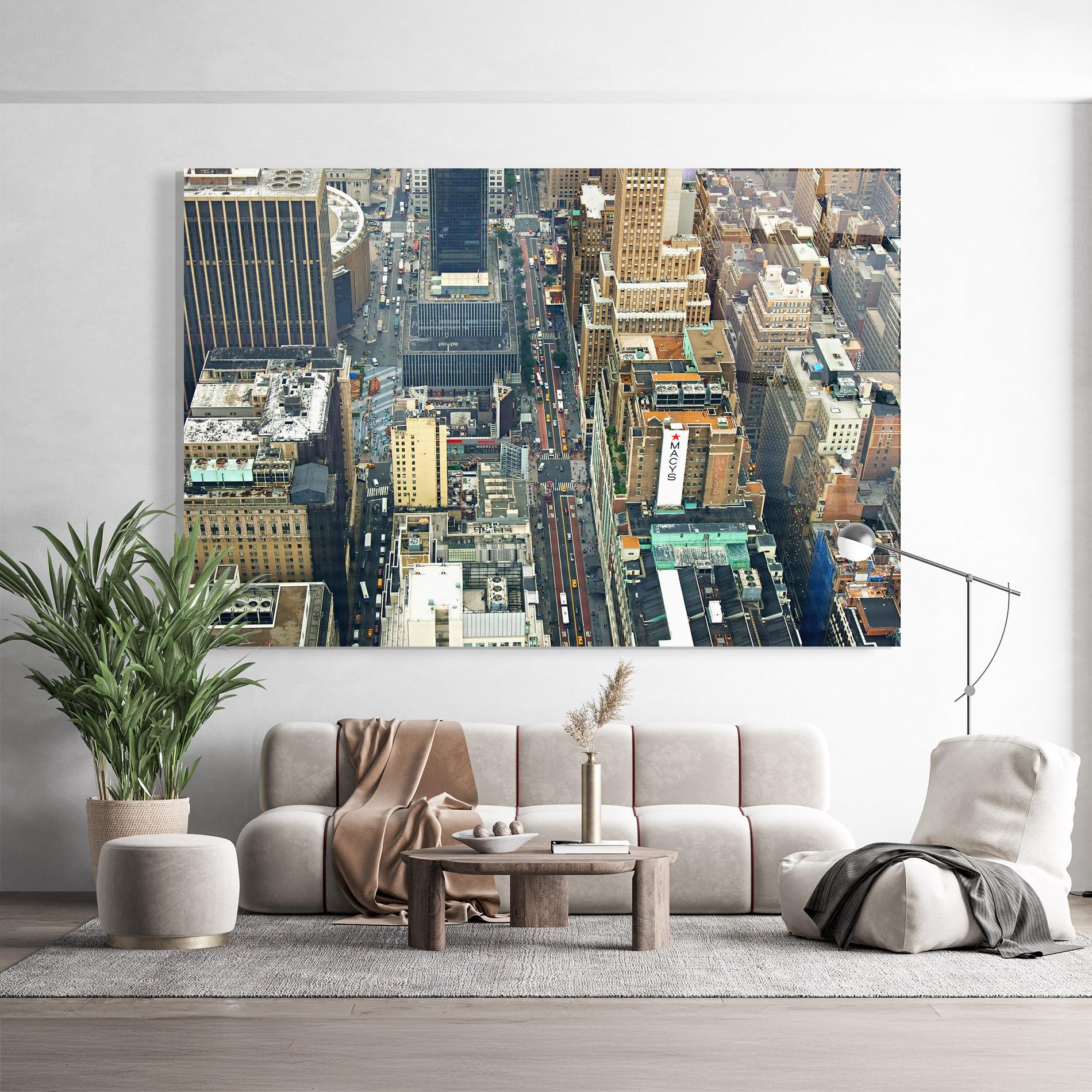 Glasbild Cream Tall Building mockup 9