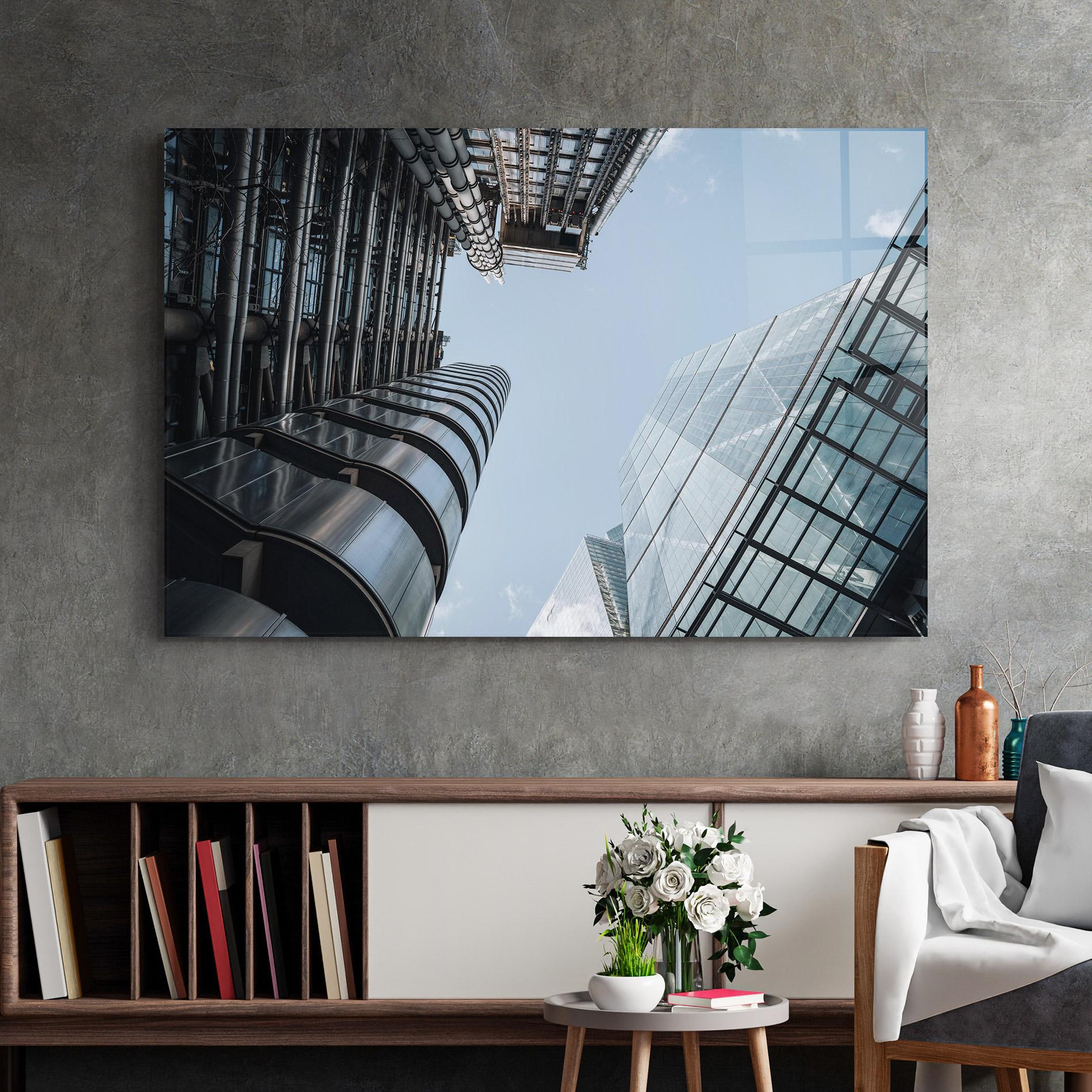 Glasbild Big Glass Building mockup 2