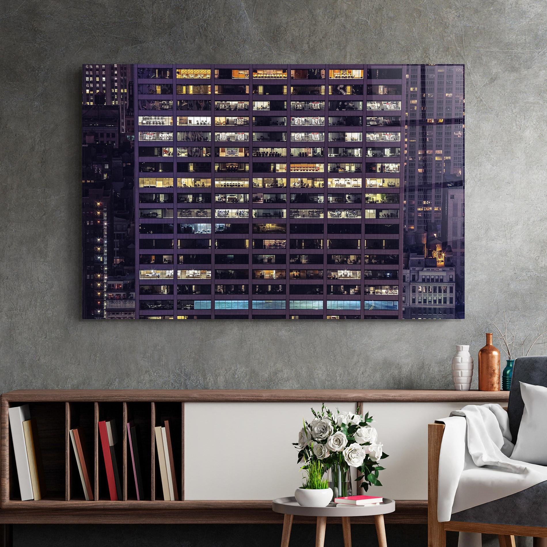 Glasbild Building Lights mockup 2