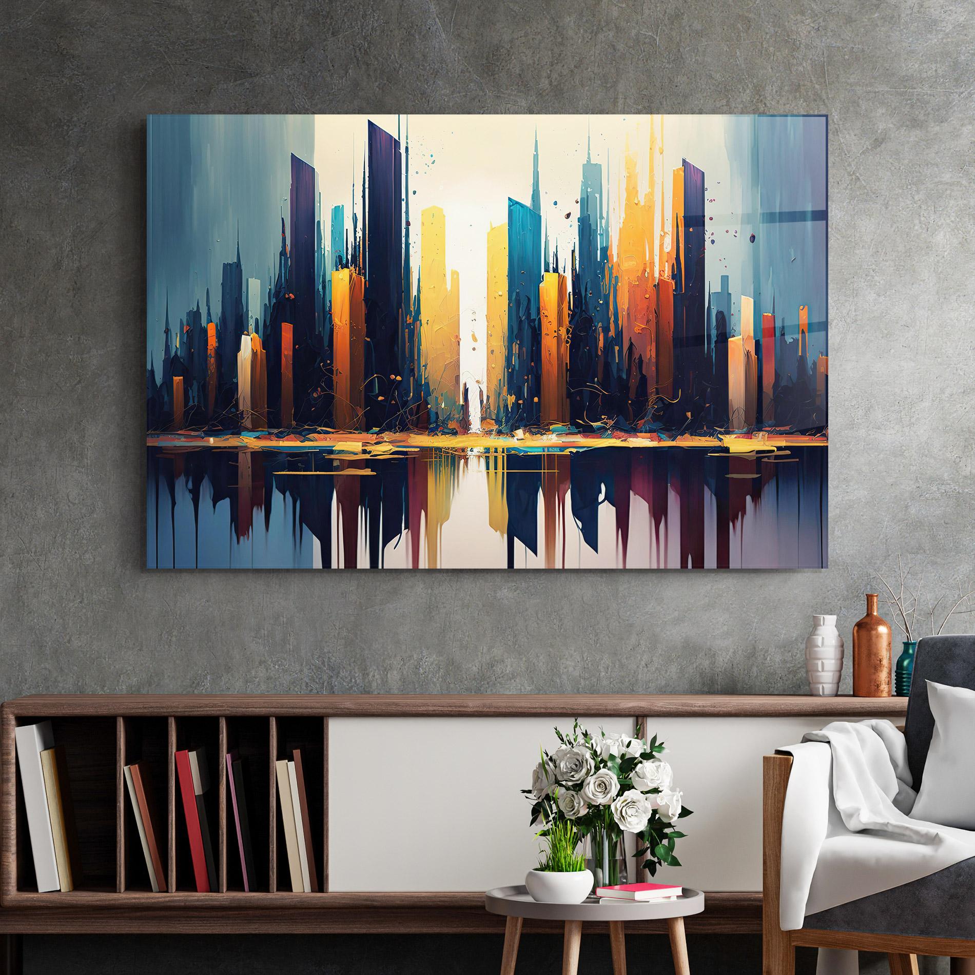 Glasbild City Pain Art mockup 2