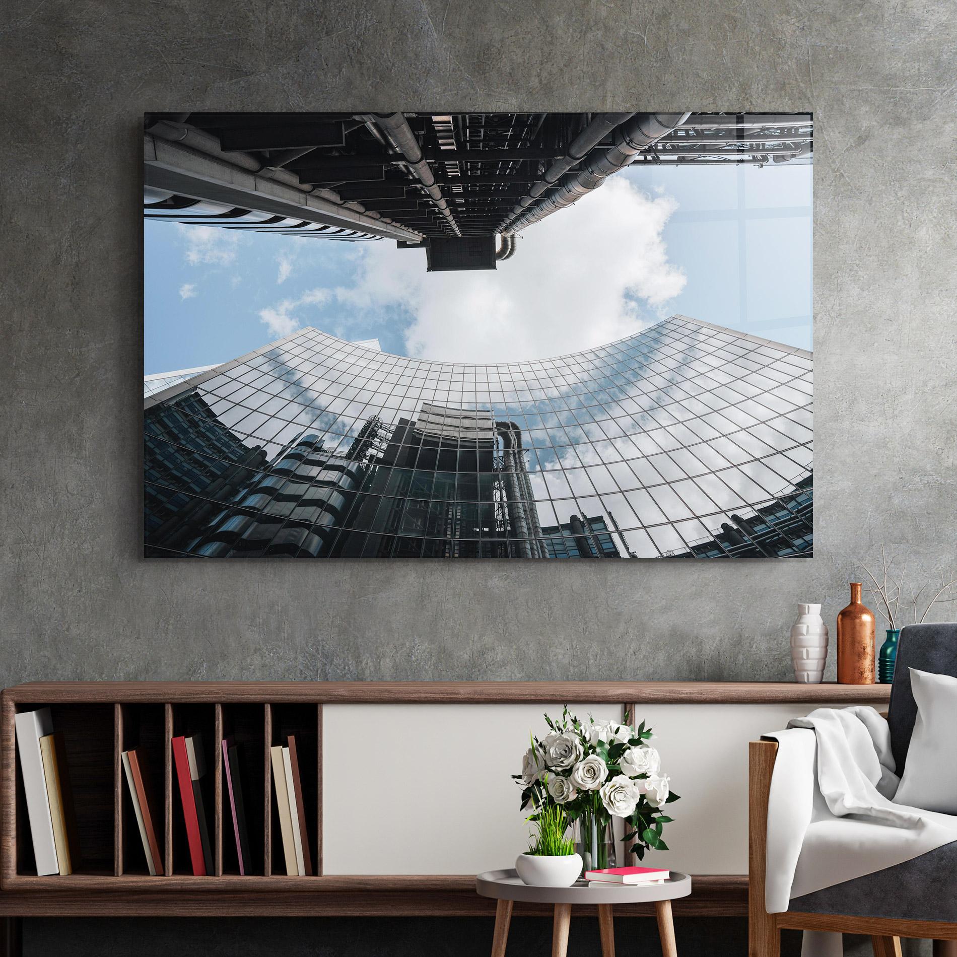 Glasbild Cloud Big Building mockup 2