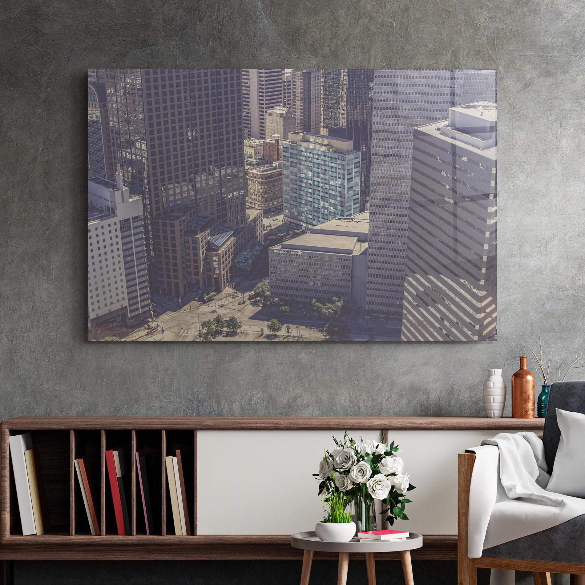 Glasbild Cream Light Building mockup 2