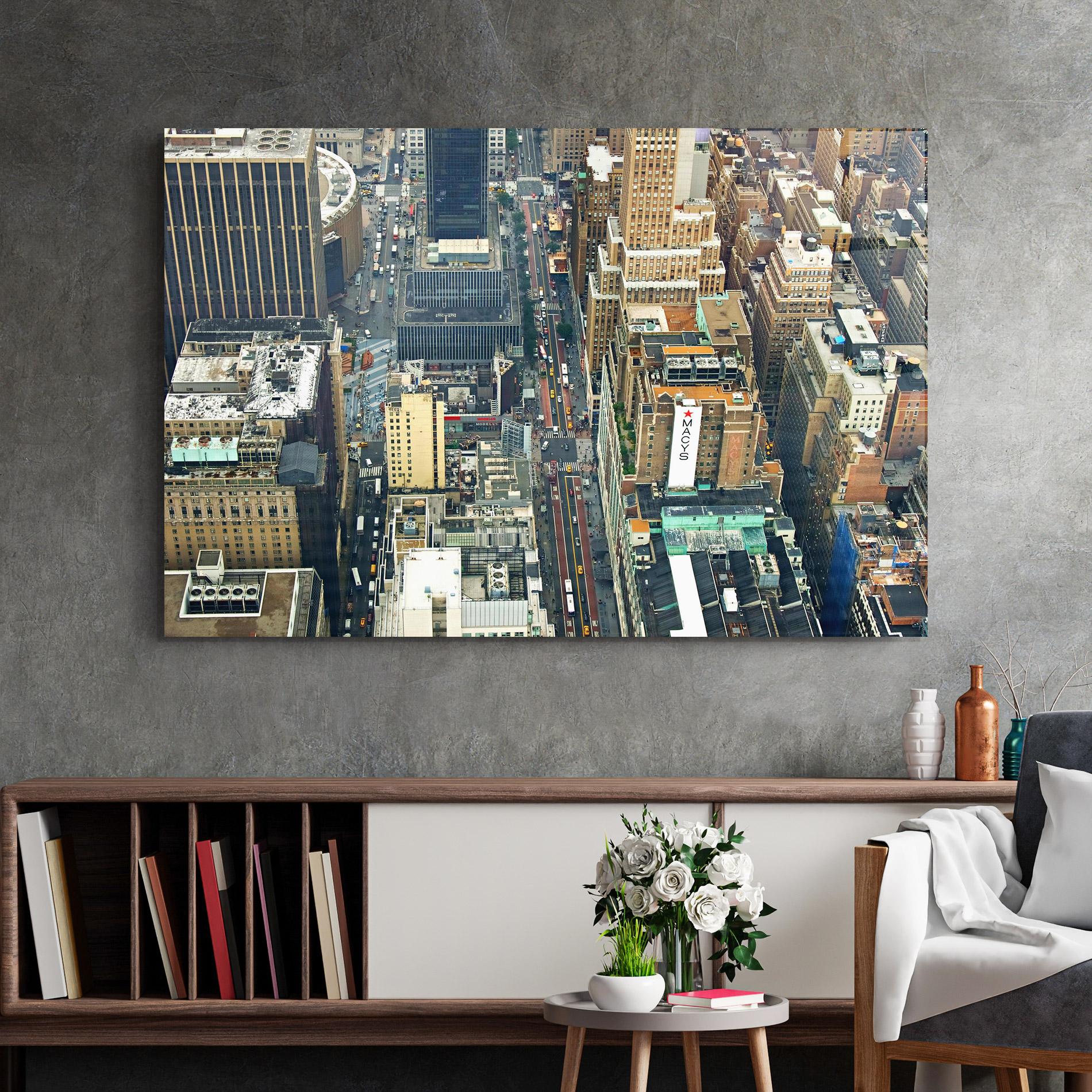 Glasbild Cream Tall Building mockup 2