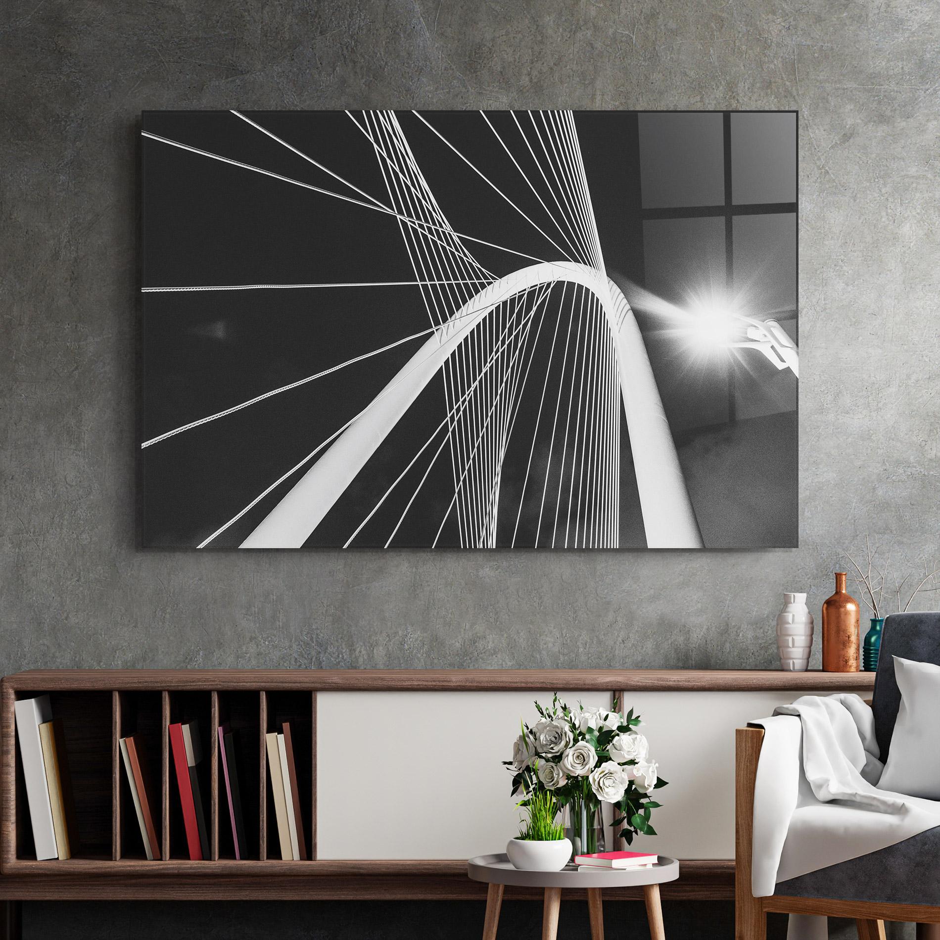 Glasbild White Glass Building mockup 2