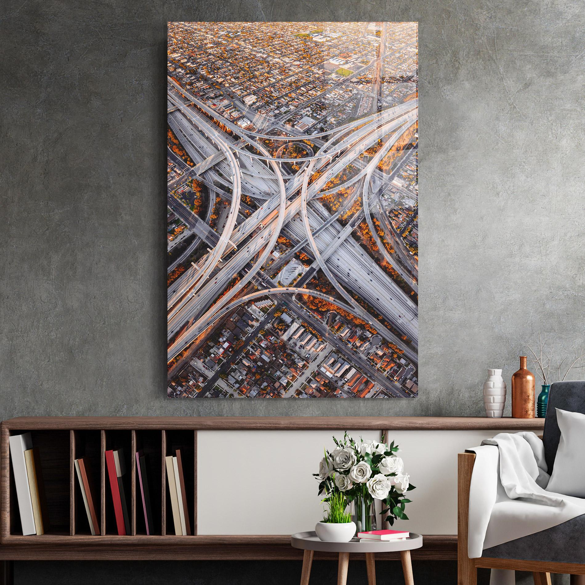 Glasbild Big Road City mockup 2