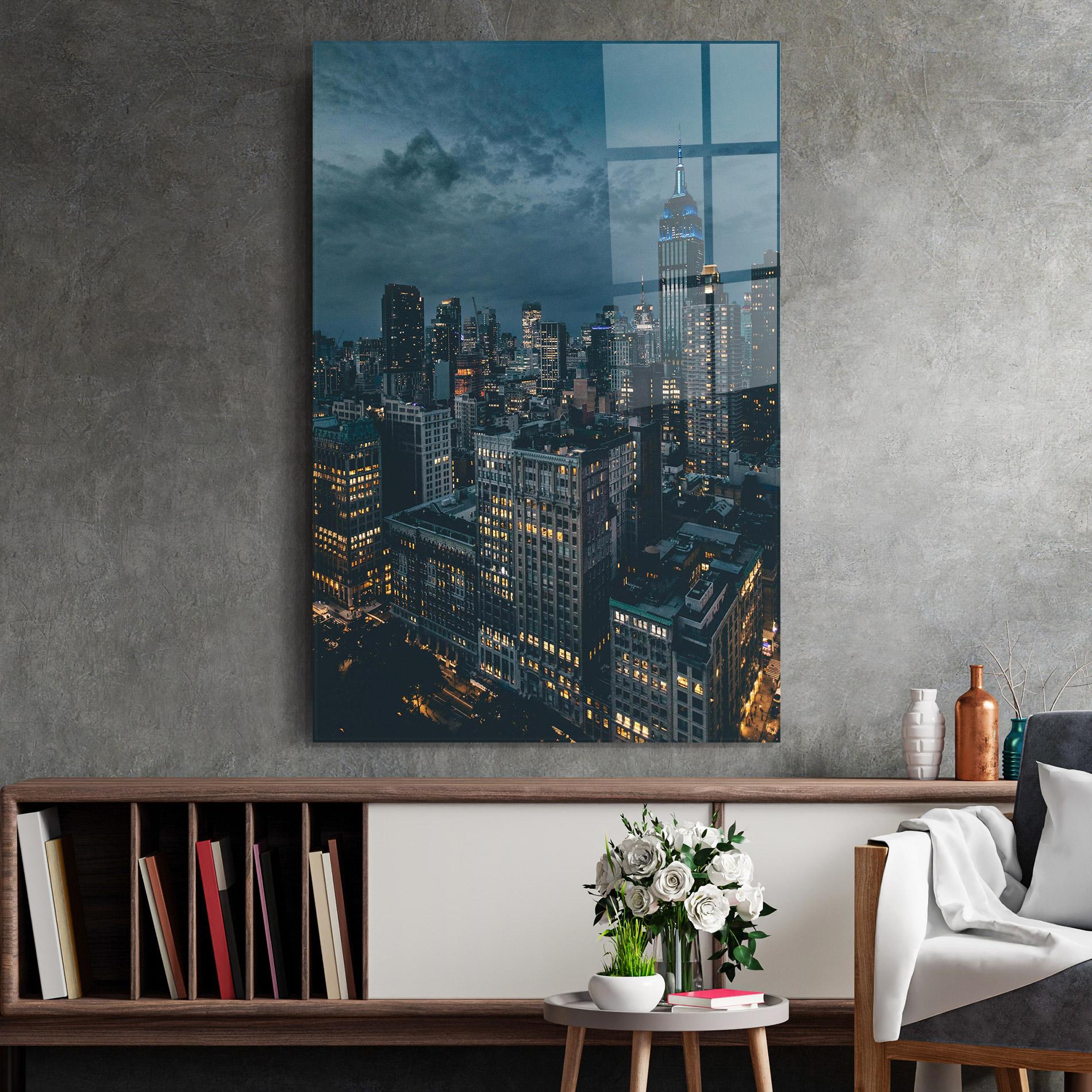 Glasbild City Night mockup 2