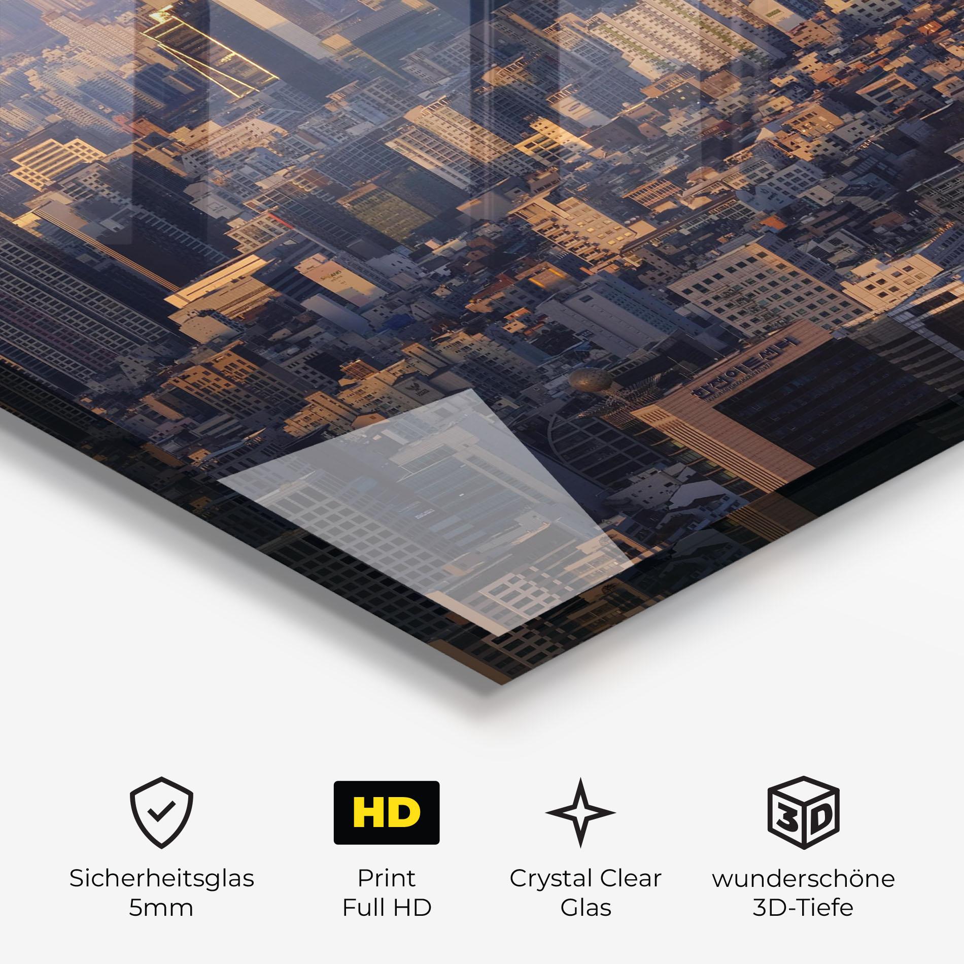 Glasbild Big City mockup 3