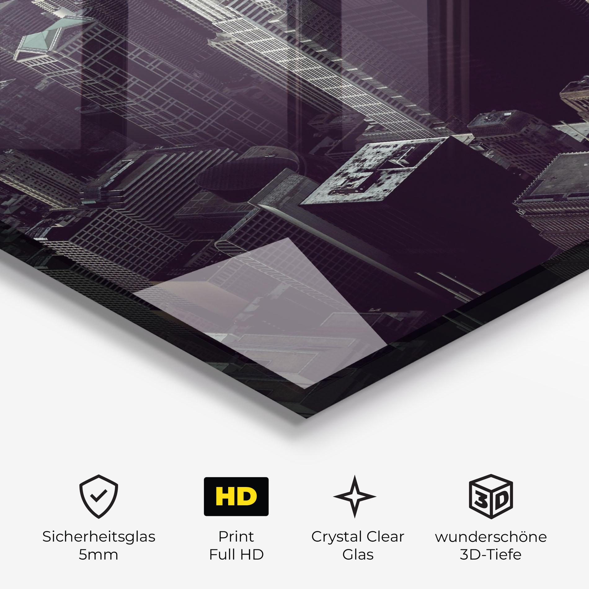 Glasbild Black Cream Building mockup 3