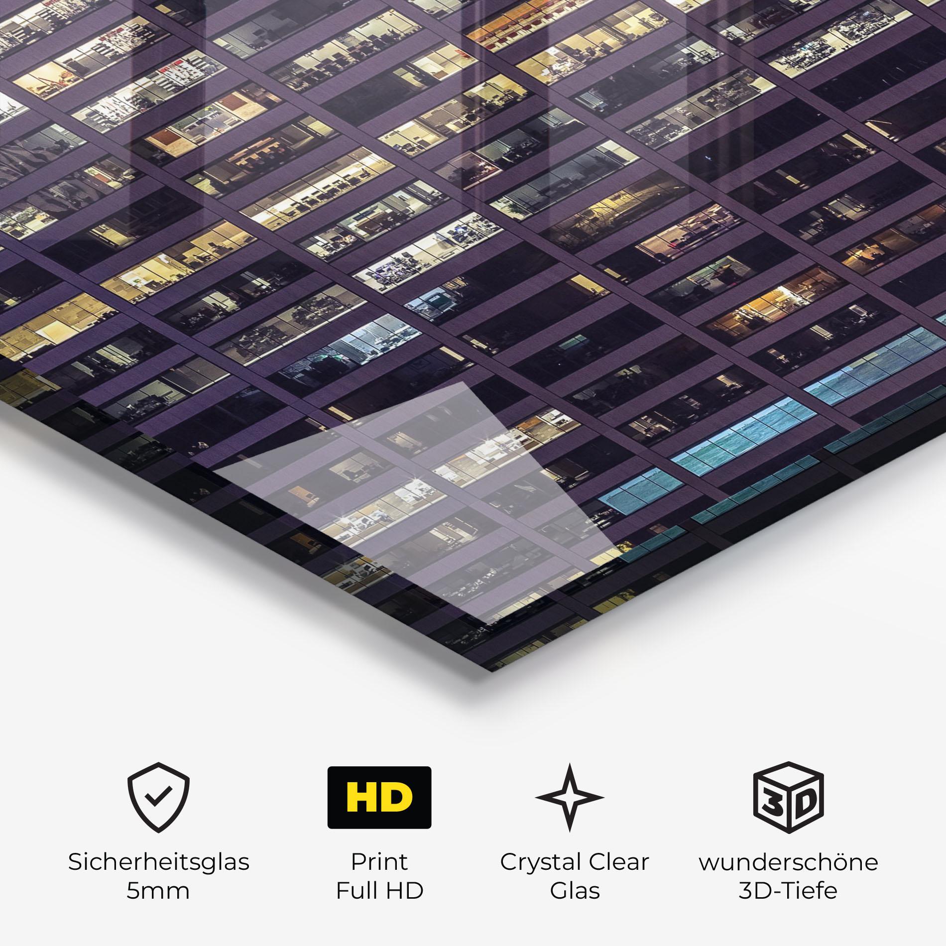 Glasbild Building Lights mockup 3