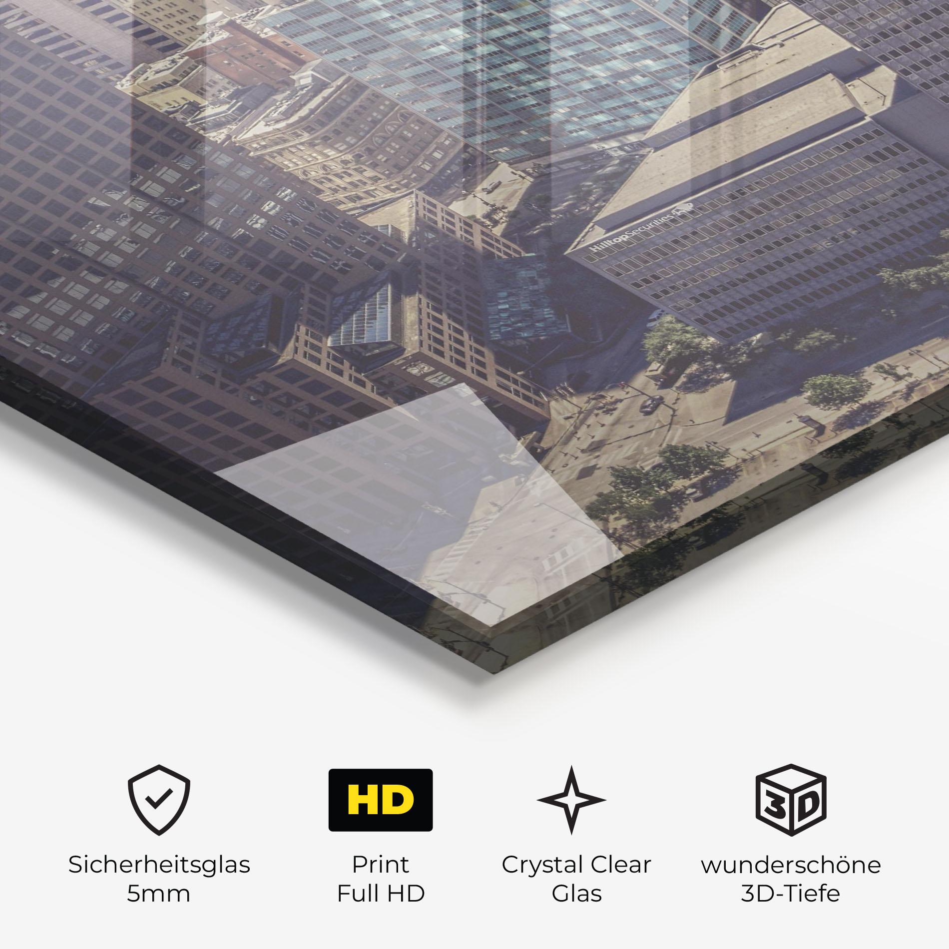 Glasbild Cream Light Building mockup 3