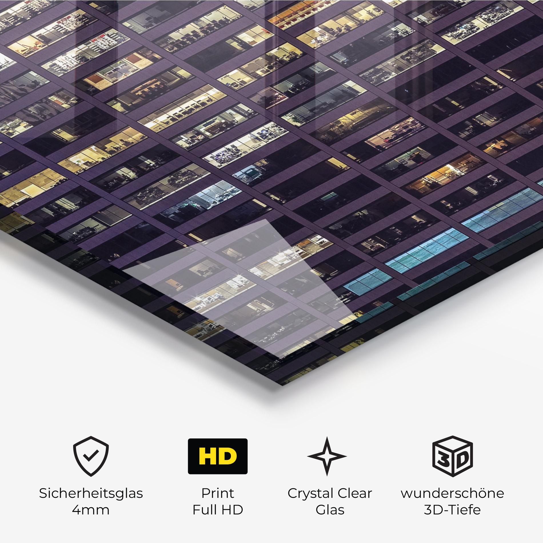Glasbild Building Lights mockup 3