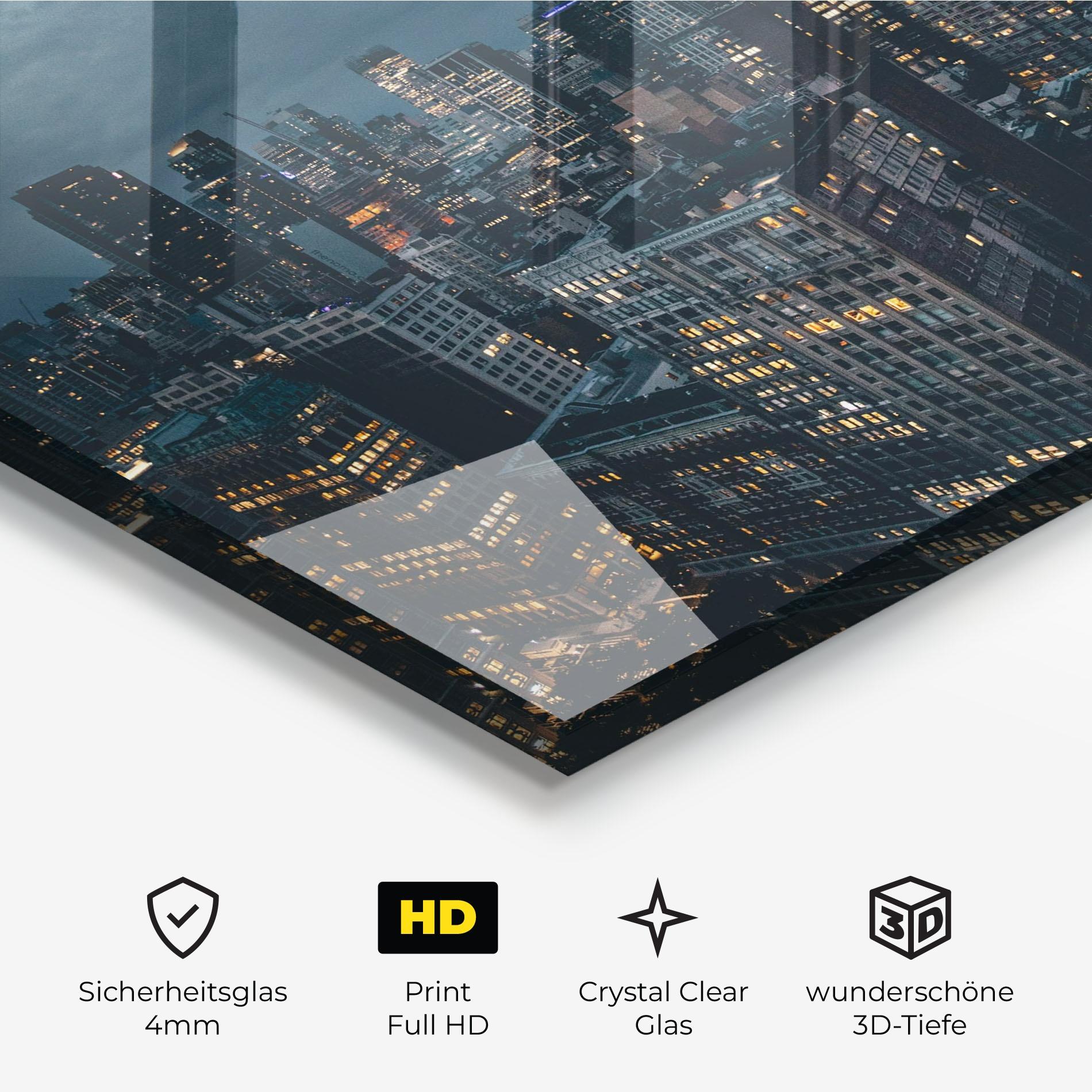 Glasbild City Night mockup 3