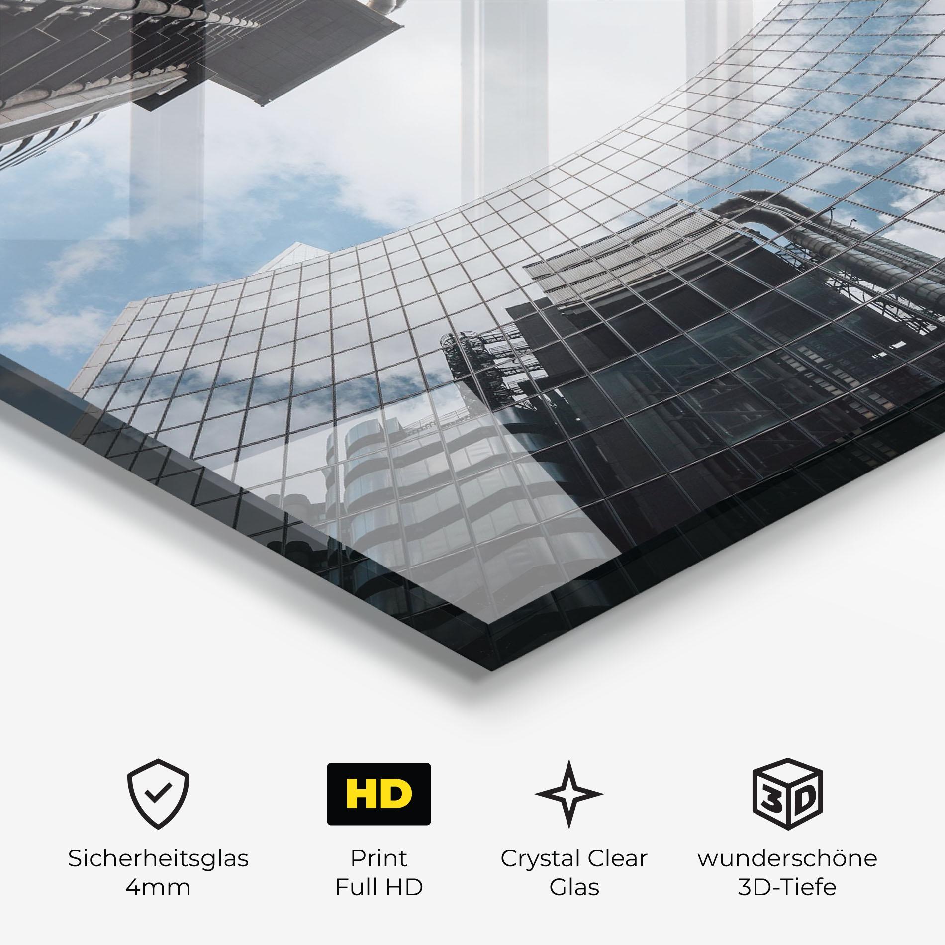 Glasbild Cloud Big Building mockup 3