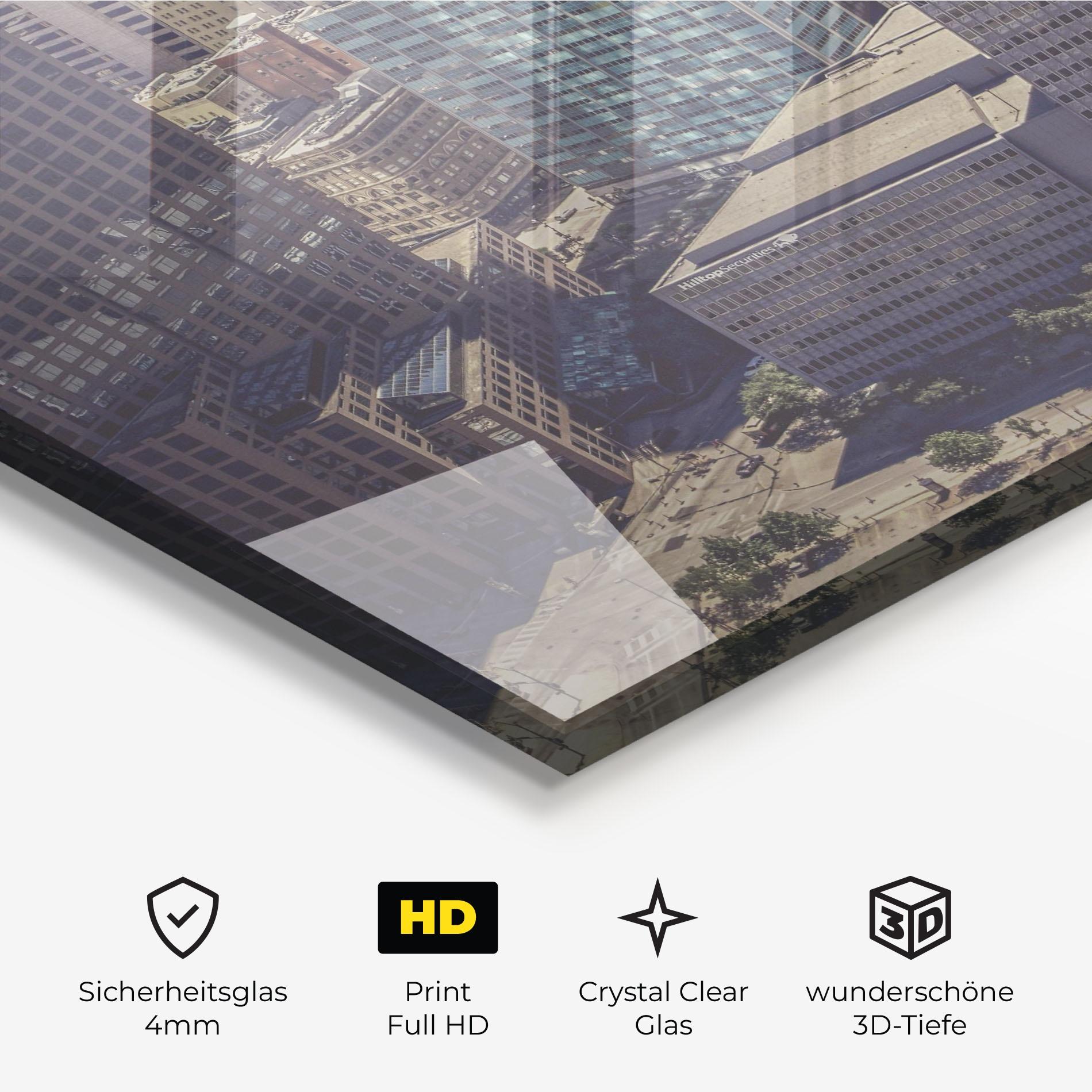 Glasbild Cream Light Building mockup 3