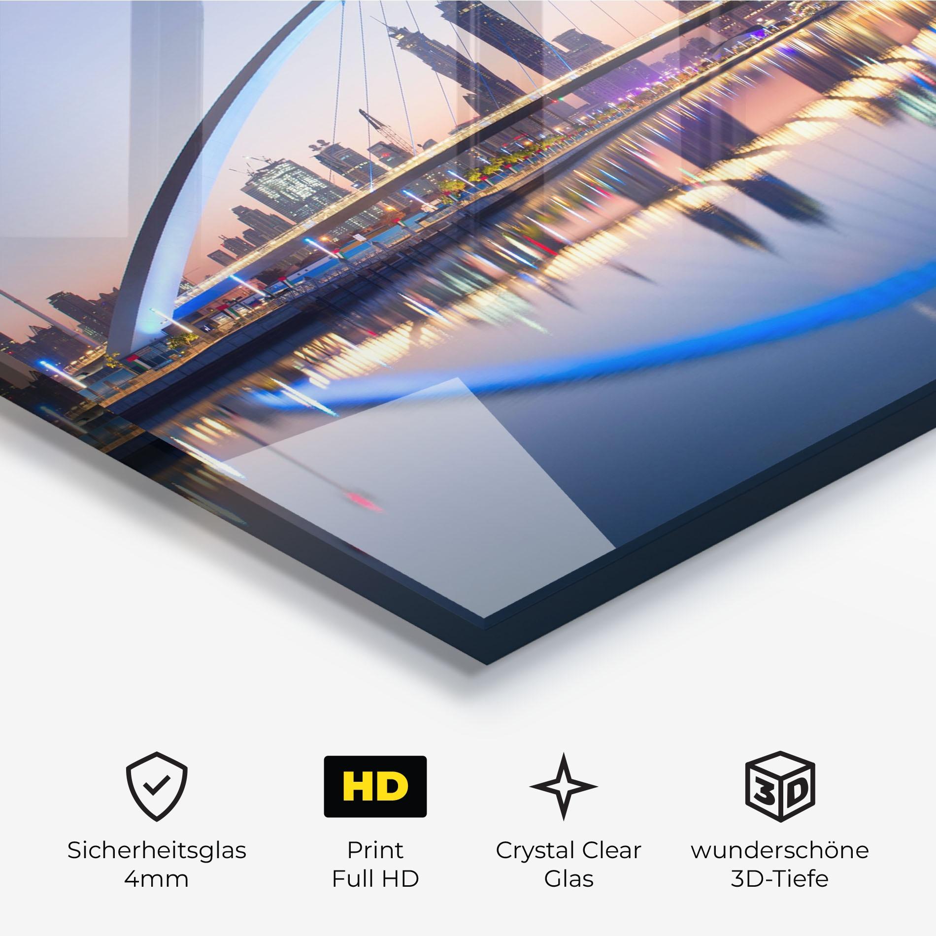 Glasbild Dubai View mockup 3