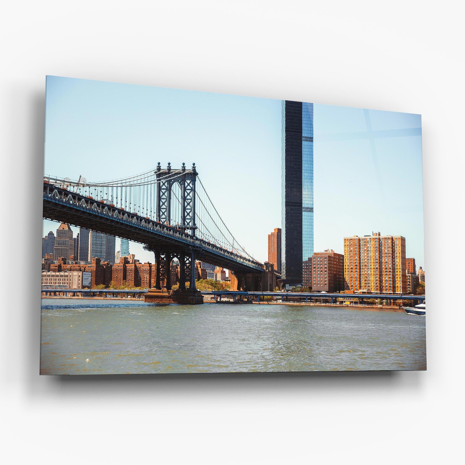 Glasbild Big City Bridge mockup 6