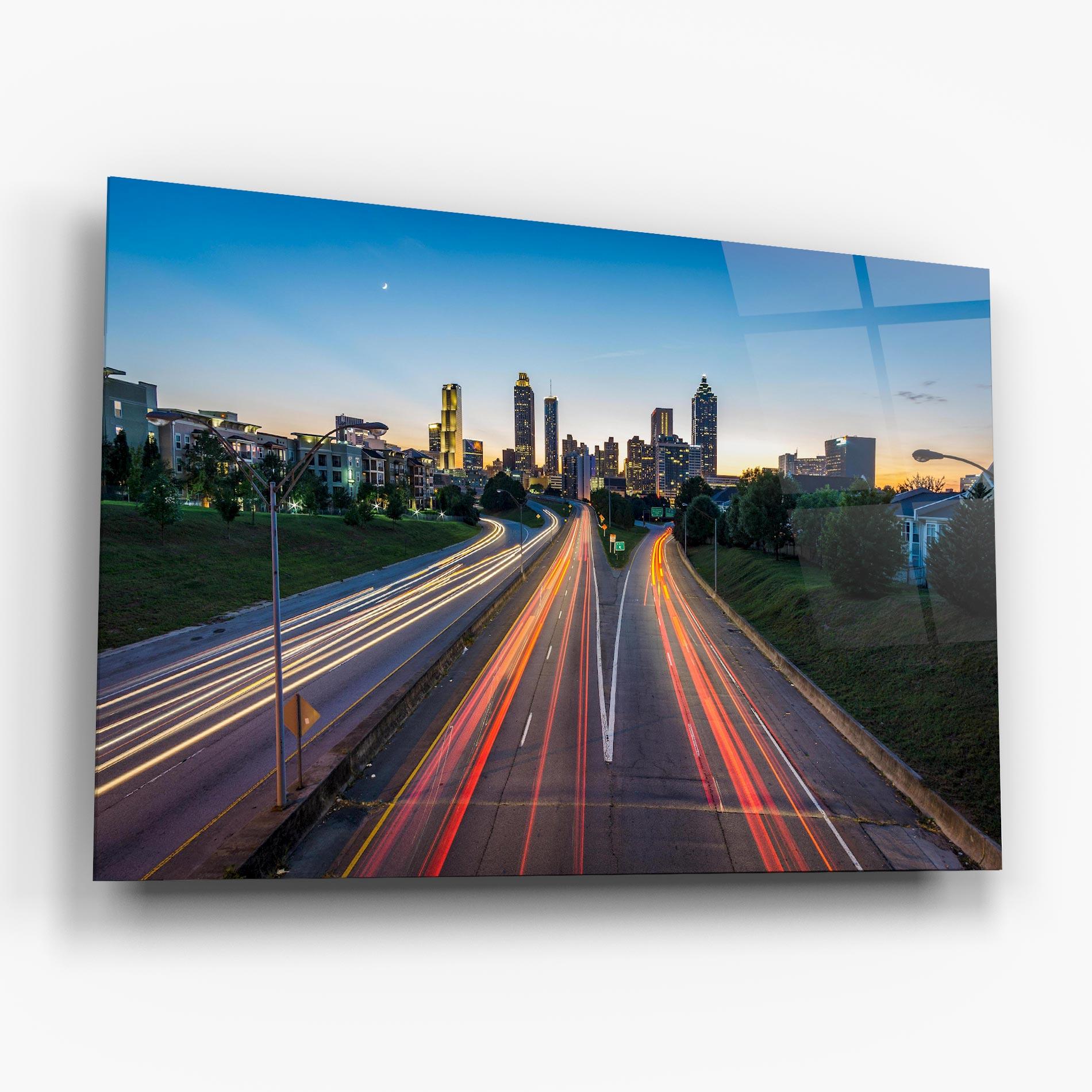 Glasbild Car Lights City mockup 6