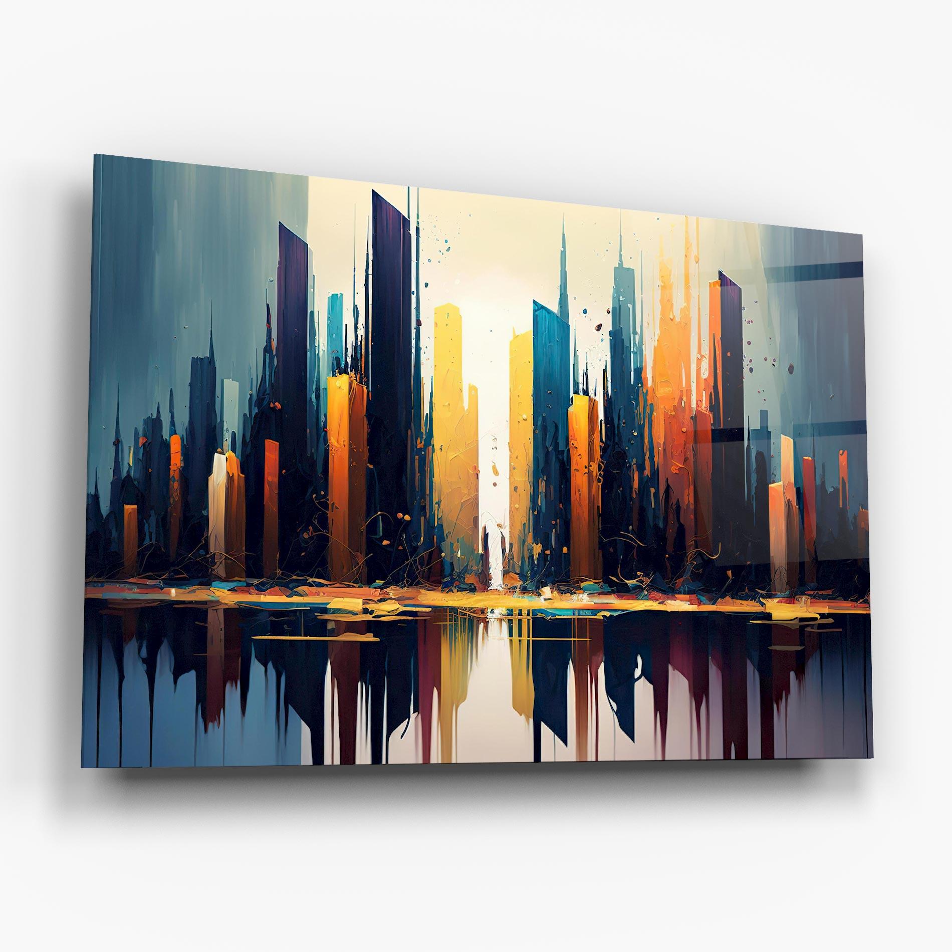 Glasbild City Pain Art mockup 6