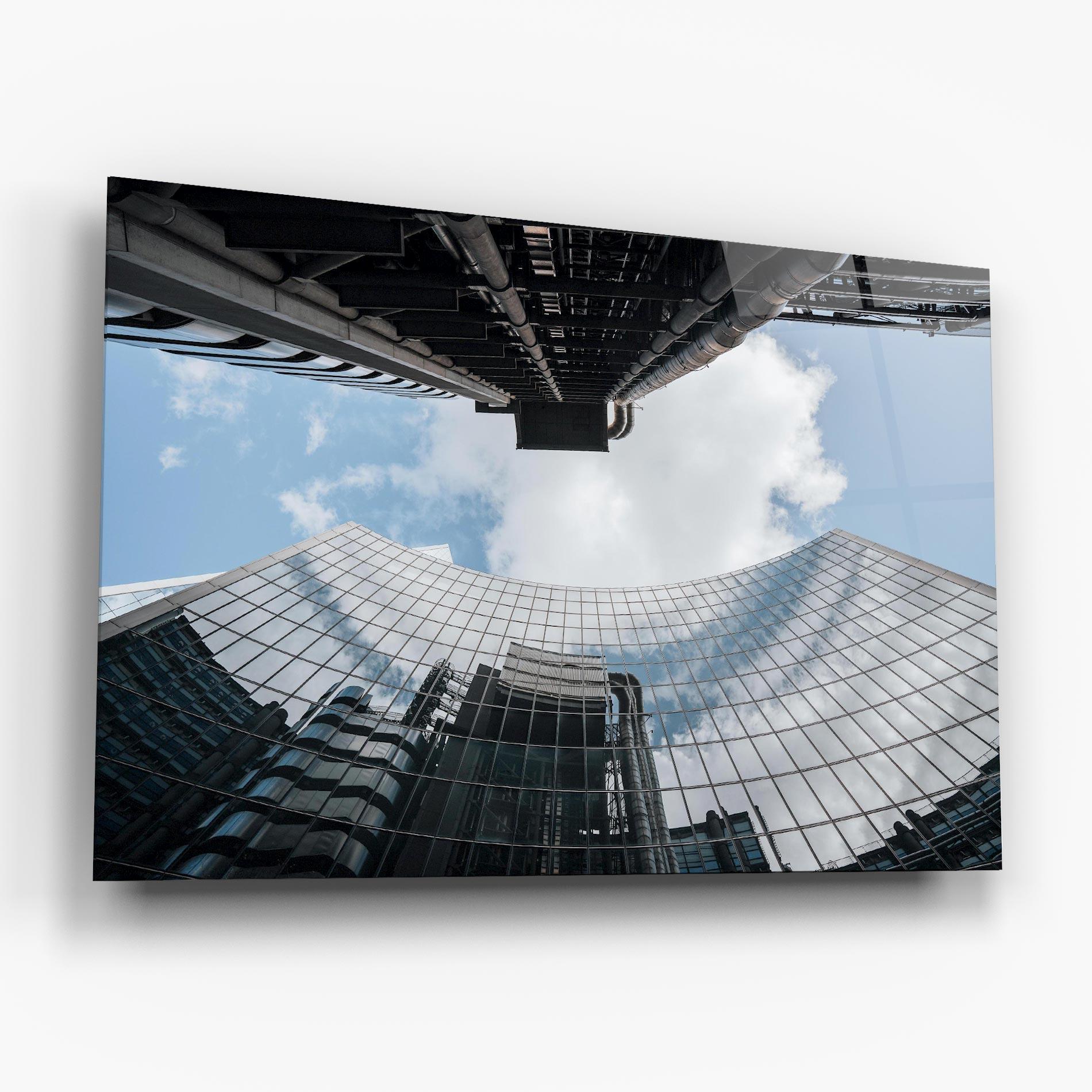 Glasbild Cloud Big Building mockup 6