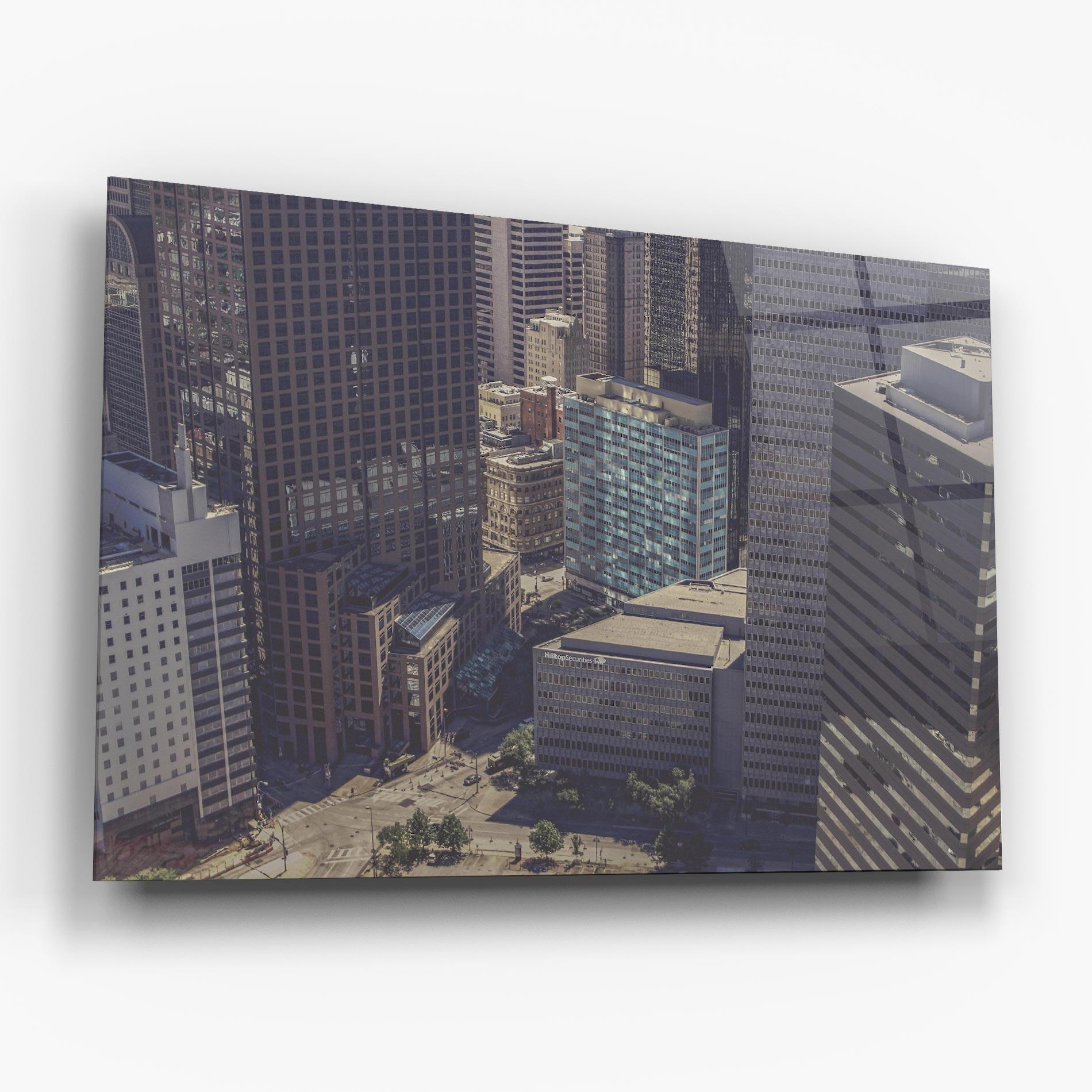 Glasbild Cream Light Building mockup 6