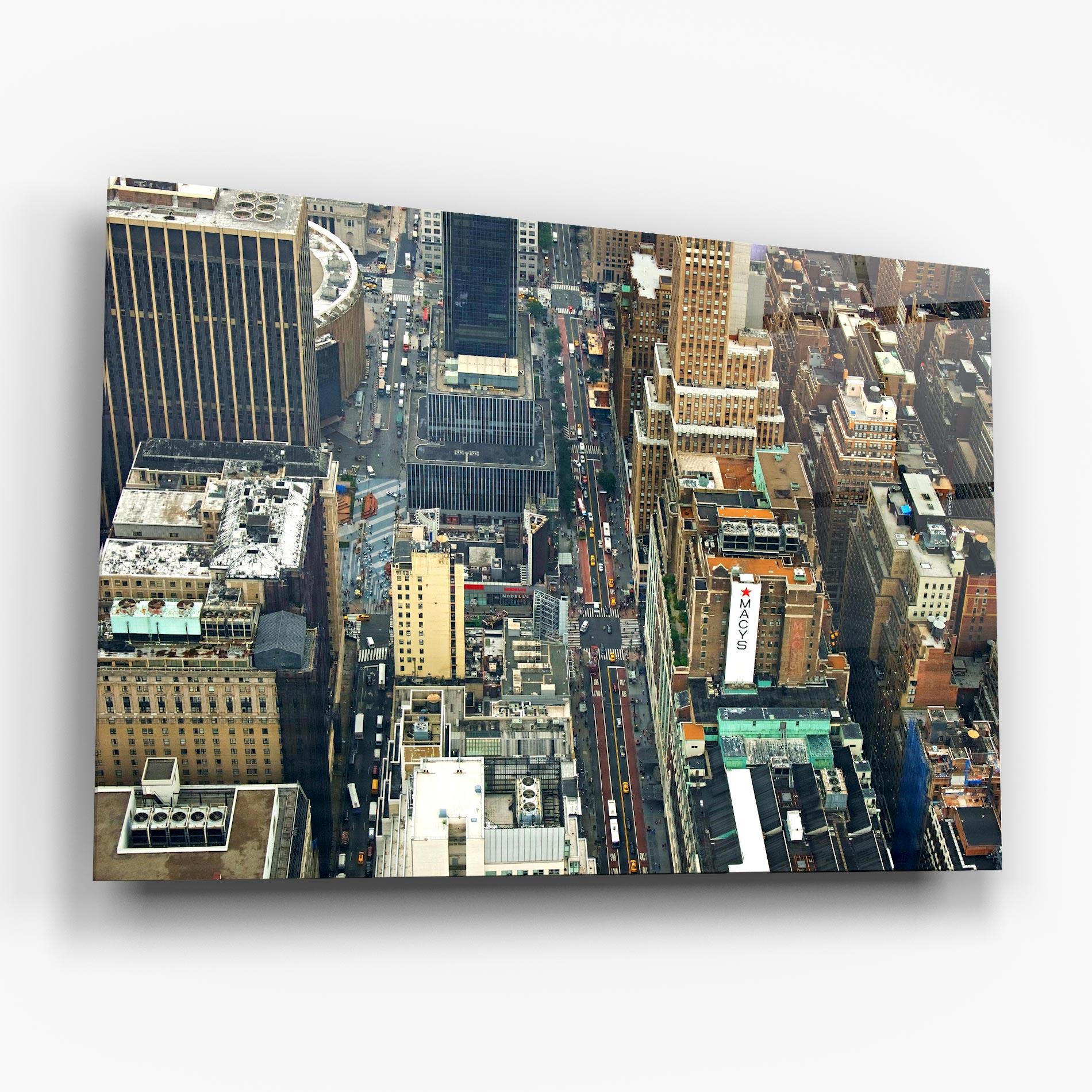 Glasbild Cream Tall Building mockup 6