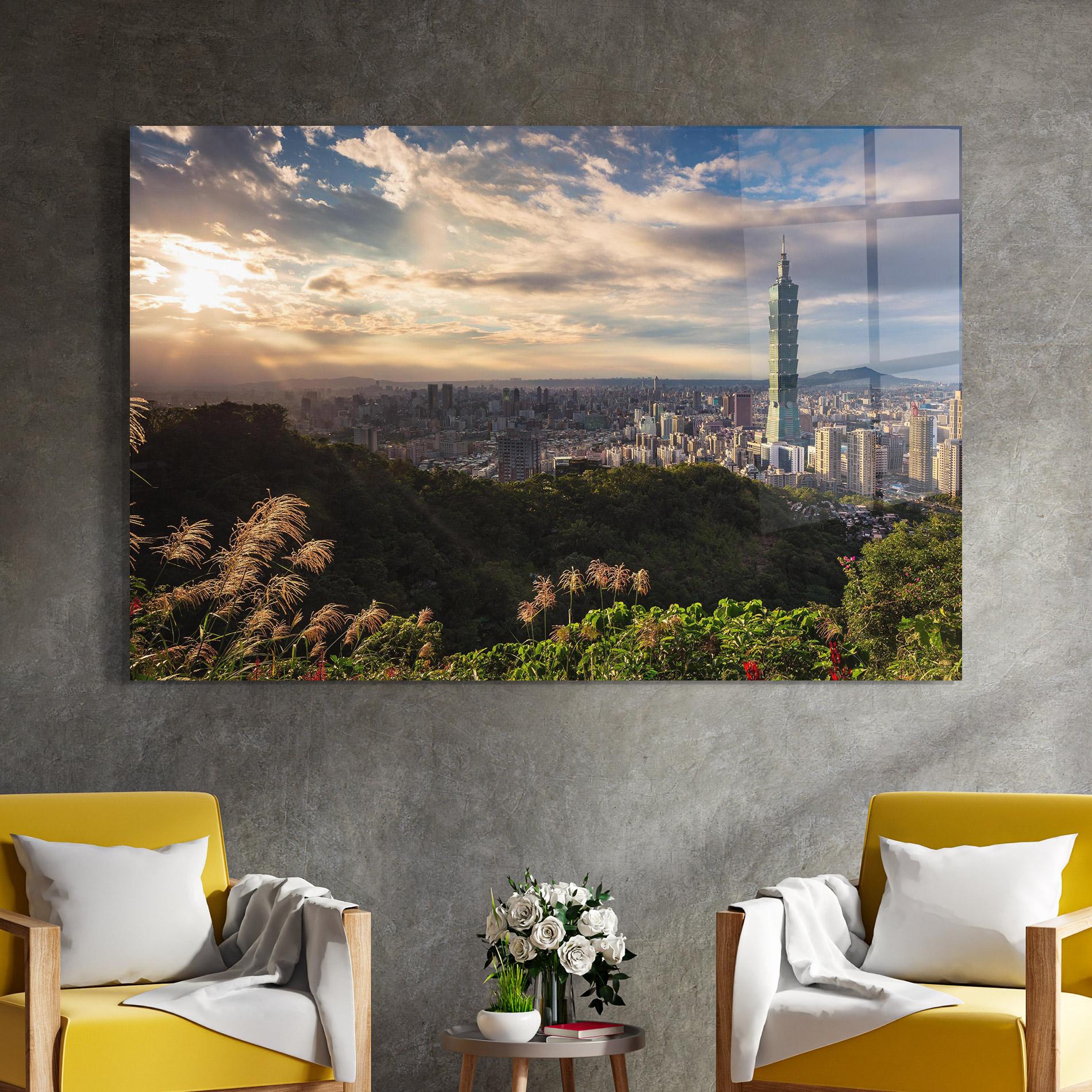 Glasbild Big Building Daylight mockup 4