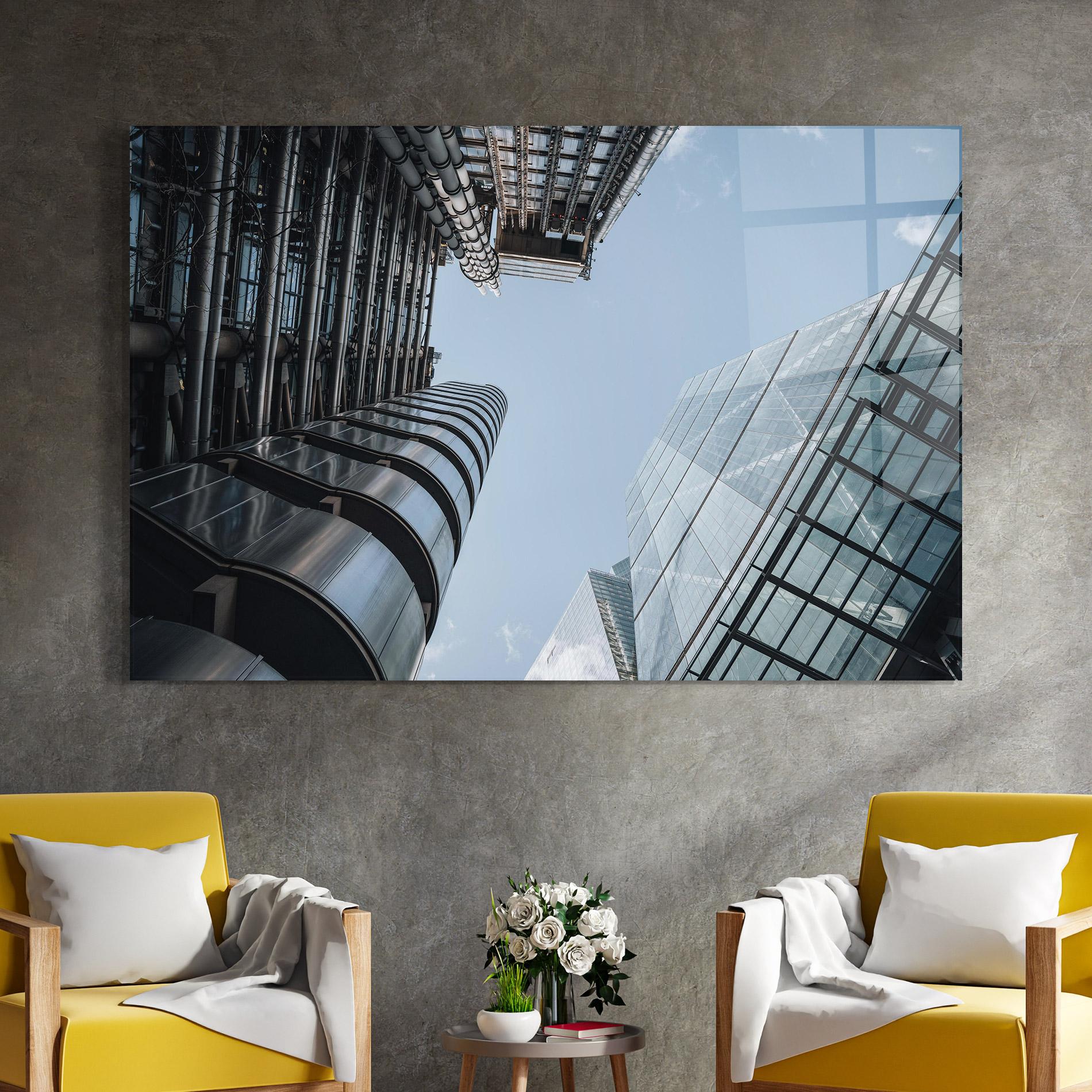 Glasbild Big Glass Building mockup 4