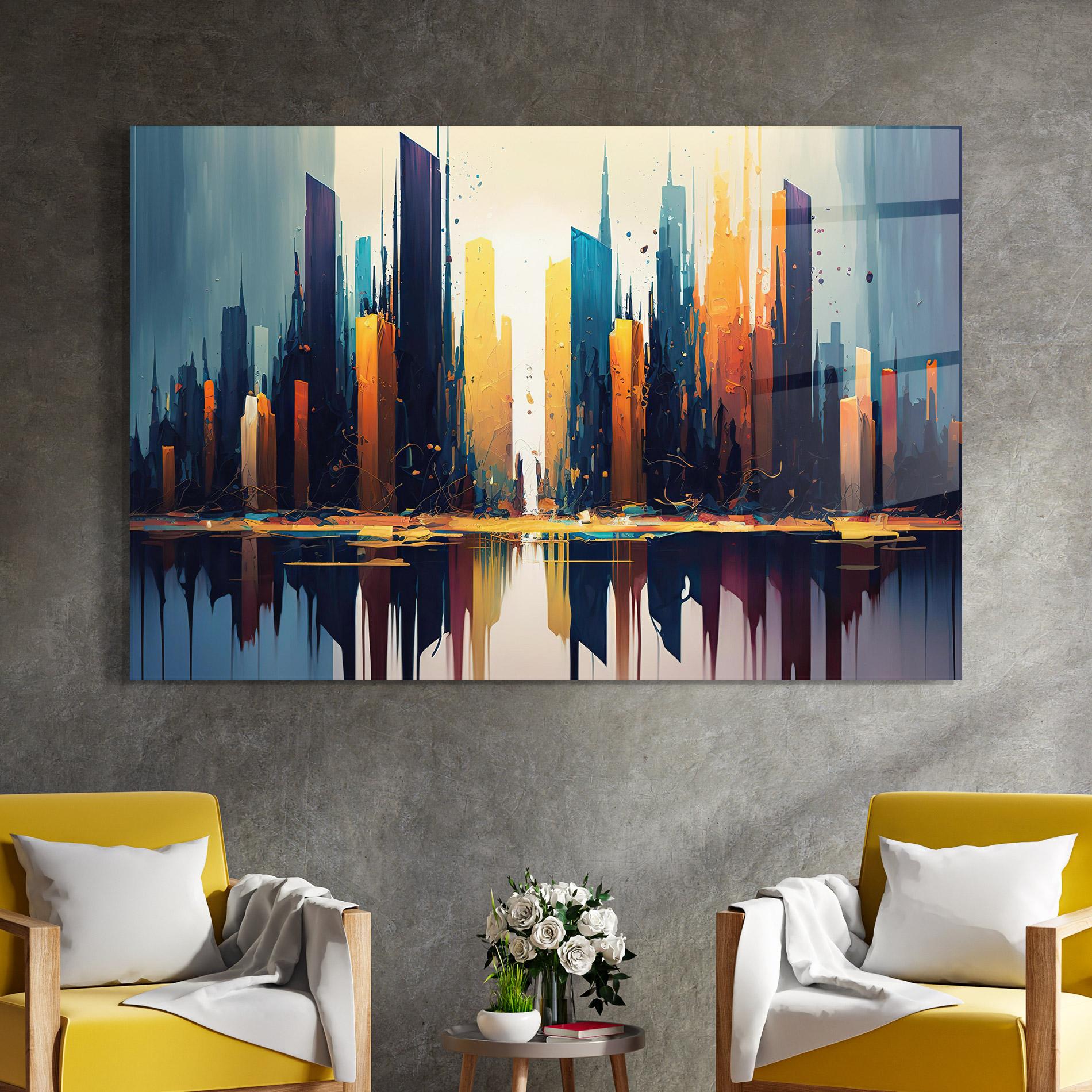 Glasbild City Pain Art mockup 4