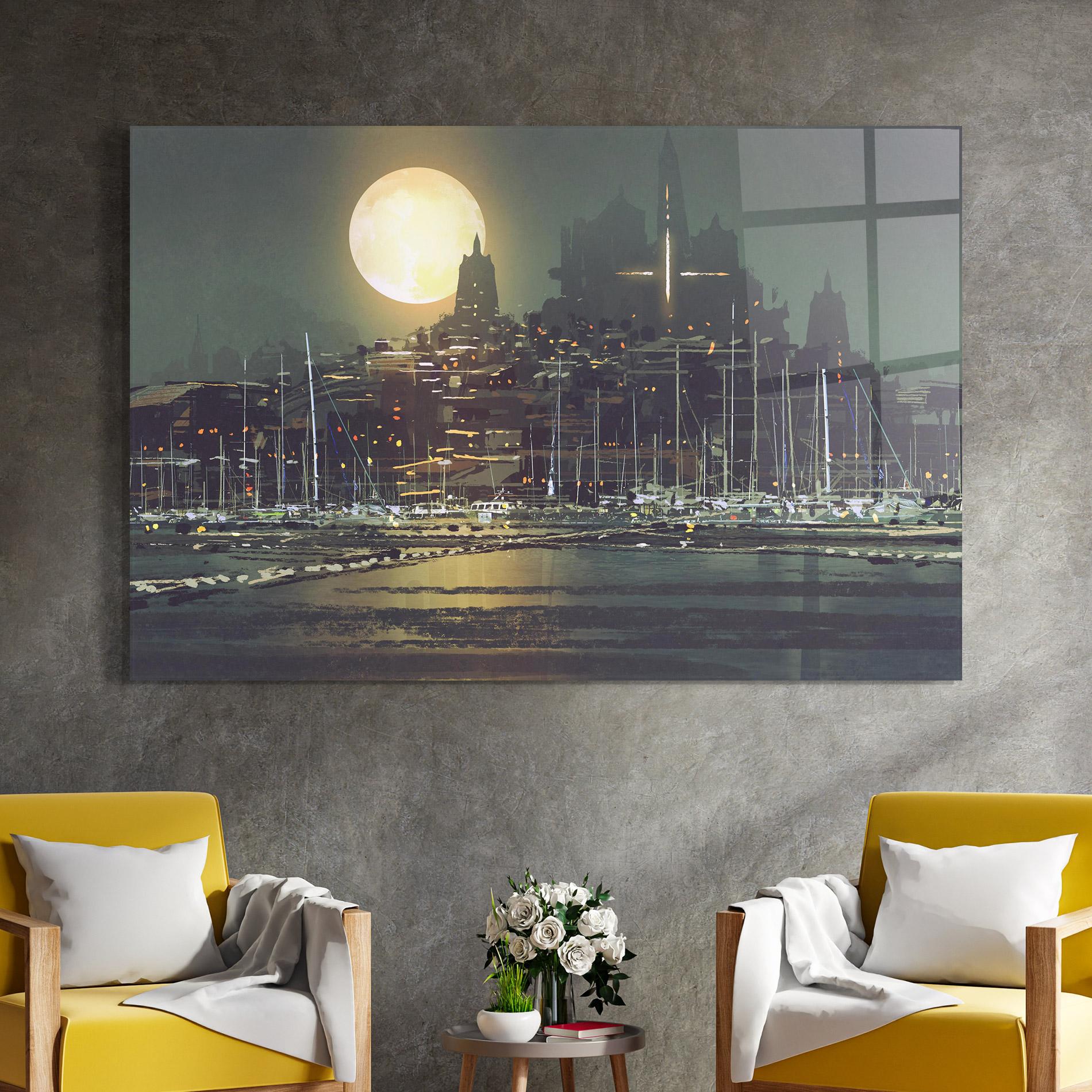 Glasbild City Port mockup 4