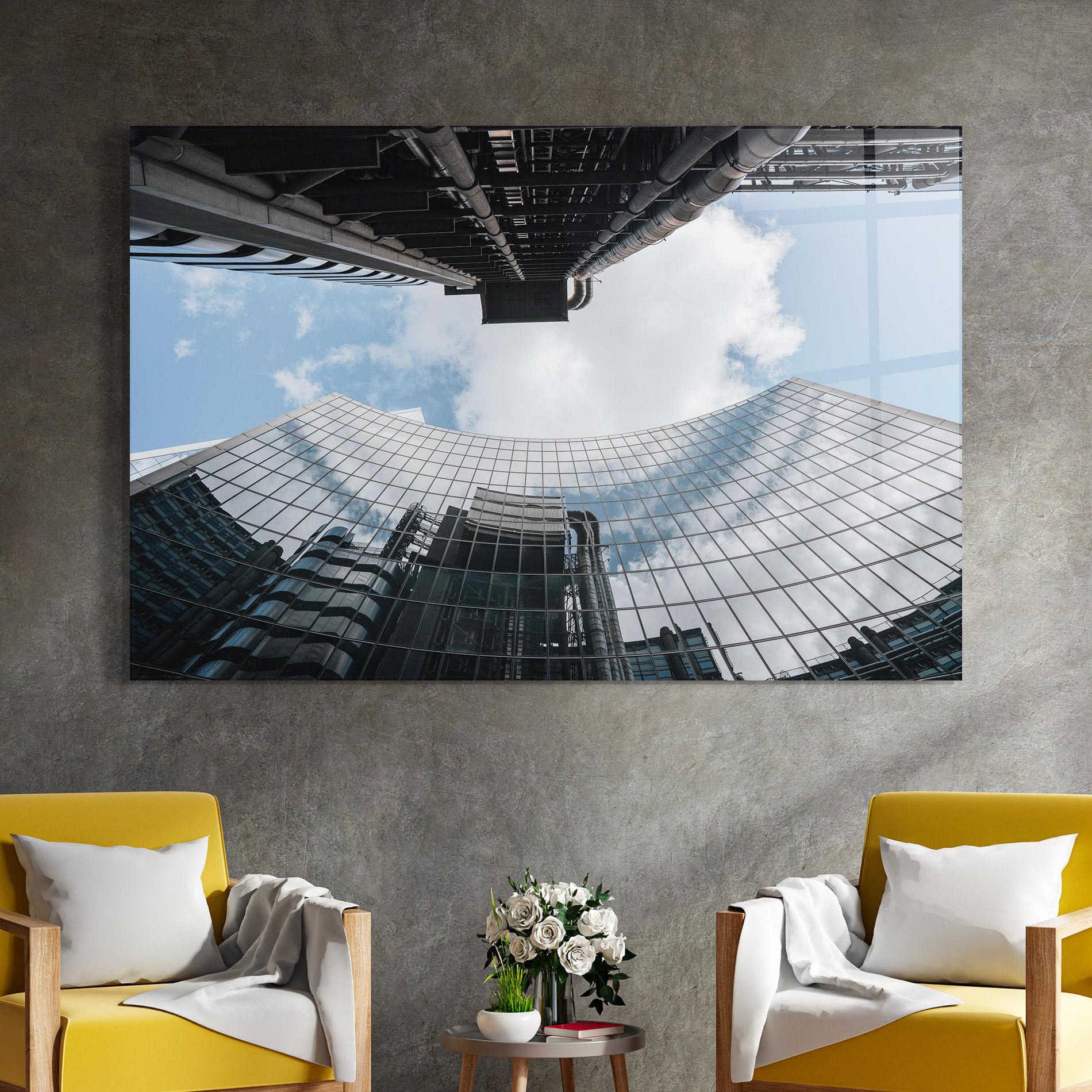 Glasbild Cloud Big Building mockup 4