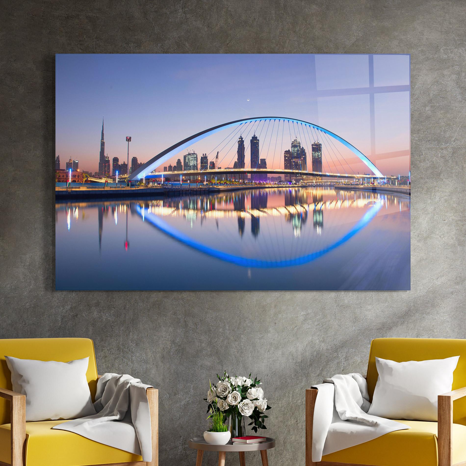 Glasbild Dubai View mockup 4